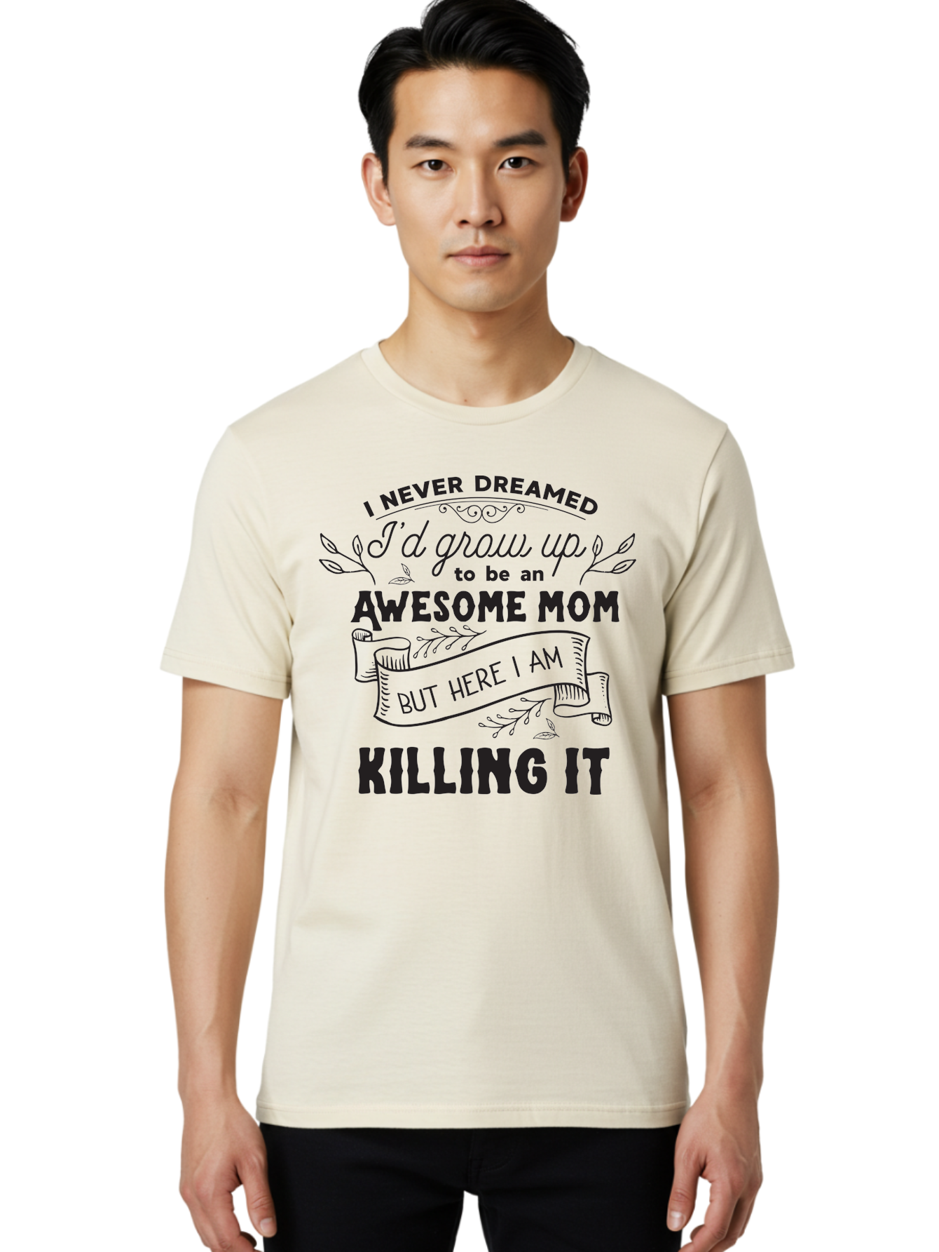 Awesome-Mom-Quote Men'S Graphic Tee, 100% Cotton, Comfortable Casual Summer Wear, Machine Washable, Awesome Mom Quote, Mom Life, Mom Humor, Motherhood, Inspirational Quote, Funny Mom Quote, Mom Pride, Empowerment Aac480