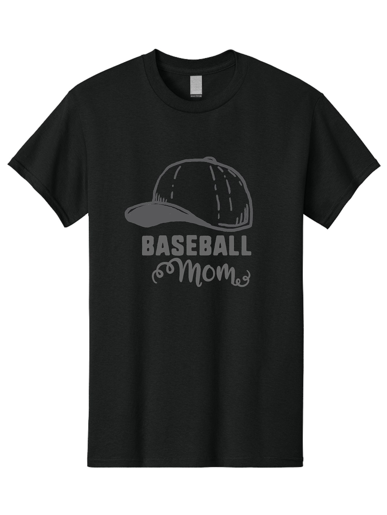 Baseball-Mom Men'S Graphic Tee, 100% Cotton, Comfortable Casual Summer Wear, Machine Washable, Baseball Mom, Mother'S Day Gift, Sports Mom, Baseball Hat, Mom'S Day Idea, Youth Baseball, Purple Text, Gray Hat, Sports Apparel Aac488