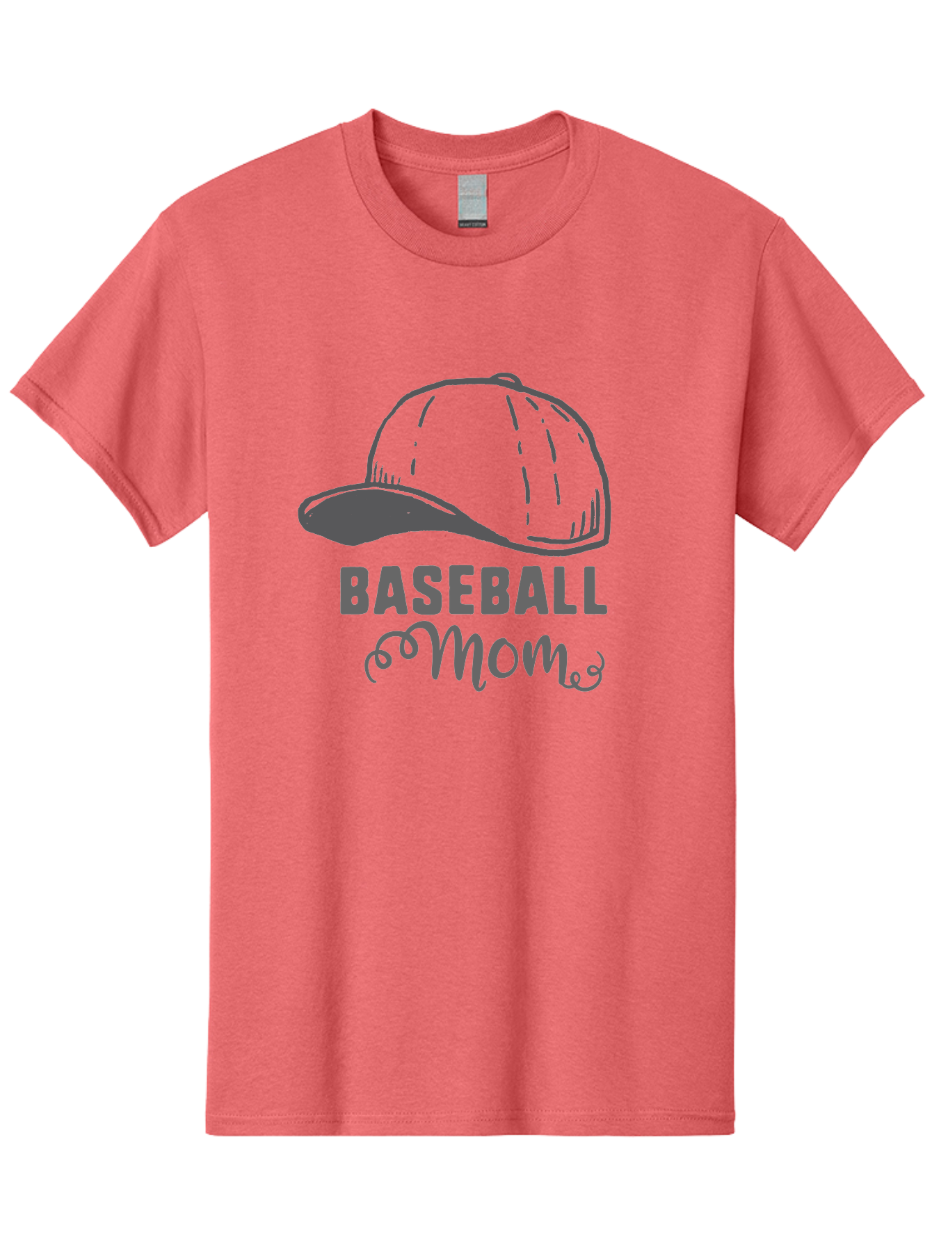 Baseball-Mom Men'S Graphic Tee, 100% Cotton, Comfortable Casual Summer Wear, Machine Washable, Baseball Mom, Mother'S Day Gift, Sports Mom, Baseball Hat, Mom'S Day Idea, Youth Baseball, Purple Text, Gray Hat, Sports Apparel Aac488