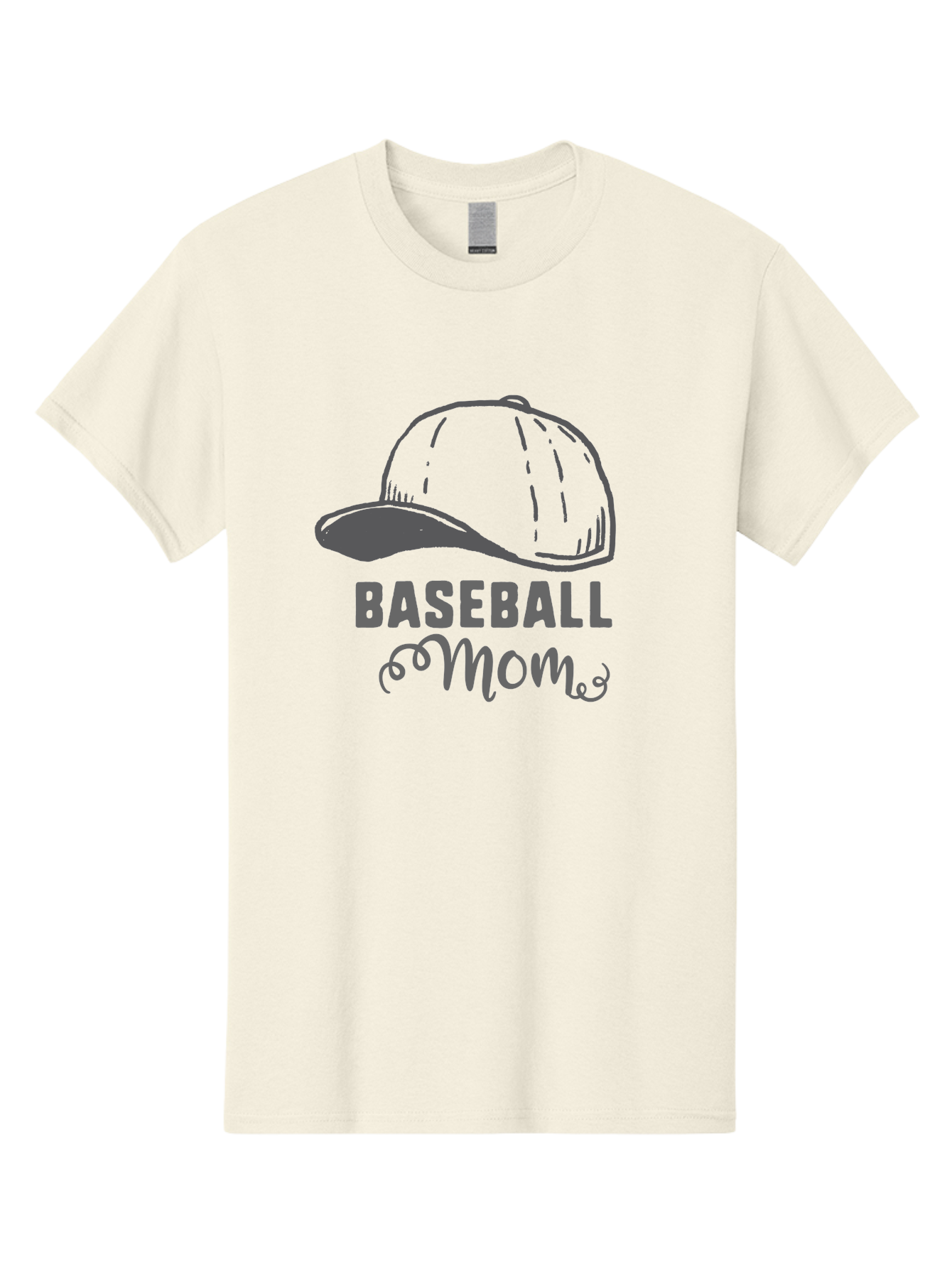 Baseball-Mom Men'S Graphic Tee, 100% Cotton, Comfortable Casual Summer Wear, Machine Washable, Baseball Mom, Mother'S Day Gift, Sports Mom, Baseball Hat, Mom'S Day Idea, Youth Baseball, Purple Text, Gray Hat, Sports Apparel Aac488