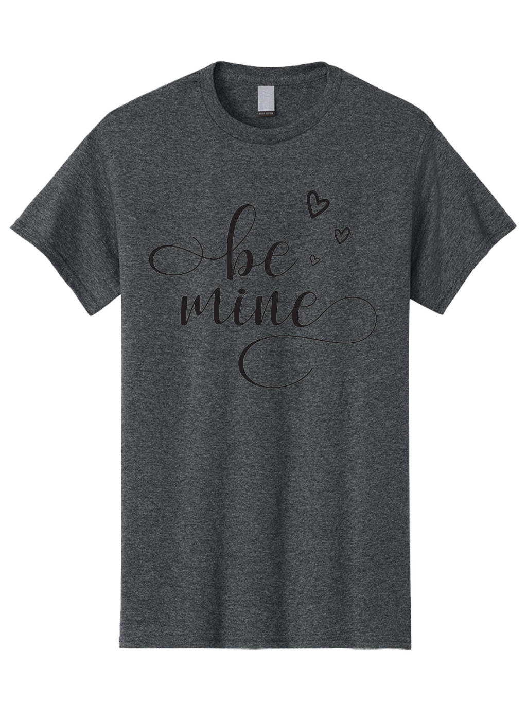 Be-Mine Men'S Graphic Tee, 100% Cotton, Comfortable Casual Summer Wear, Machine Washable, Love Message, Valentines Day Card, Romantic Quote, Cursive Text, Heart Symbols, Love Hearts, Sweetheart, Valentines Day Gift Aac497
