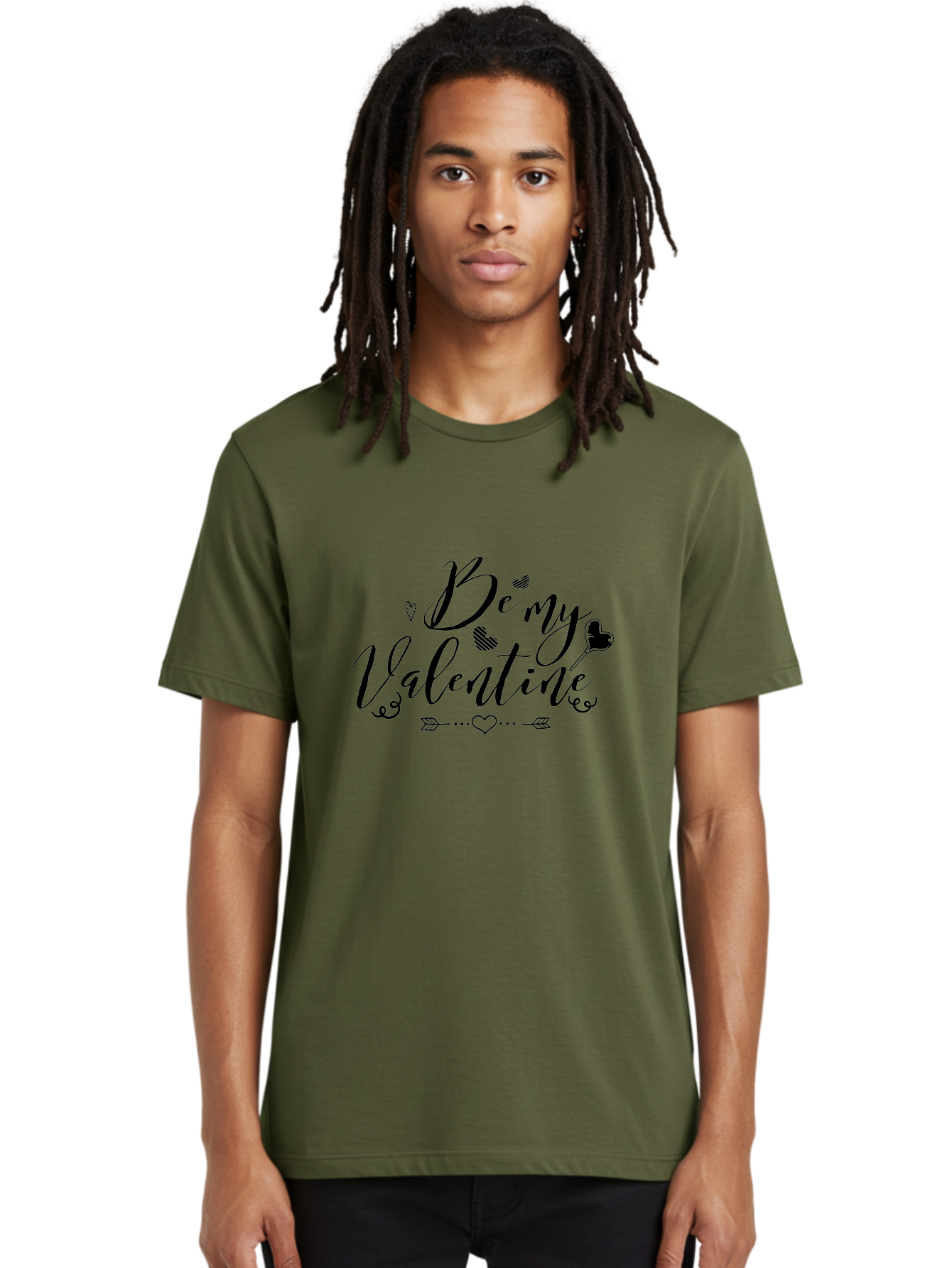 Be-My-Valentine-1 Men'S Graphic Tee, 100% Cotton, Comfortable Casual Summer Wear, Machine Washable, Valentines Day Message, Heartwarming Phrases, Love Quotes, Romantic Gestures, Heart Shaped Decorations, Arrow Through Heart, Love Symbols, Aac498