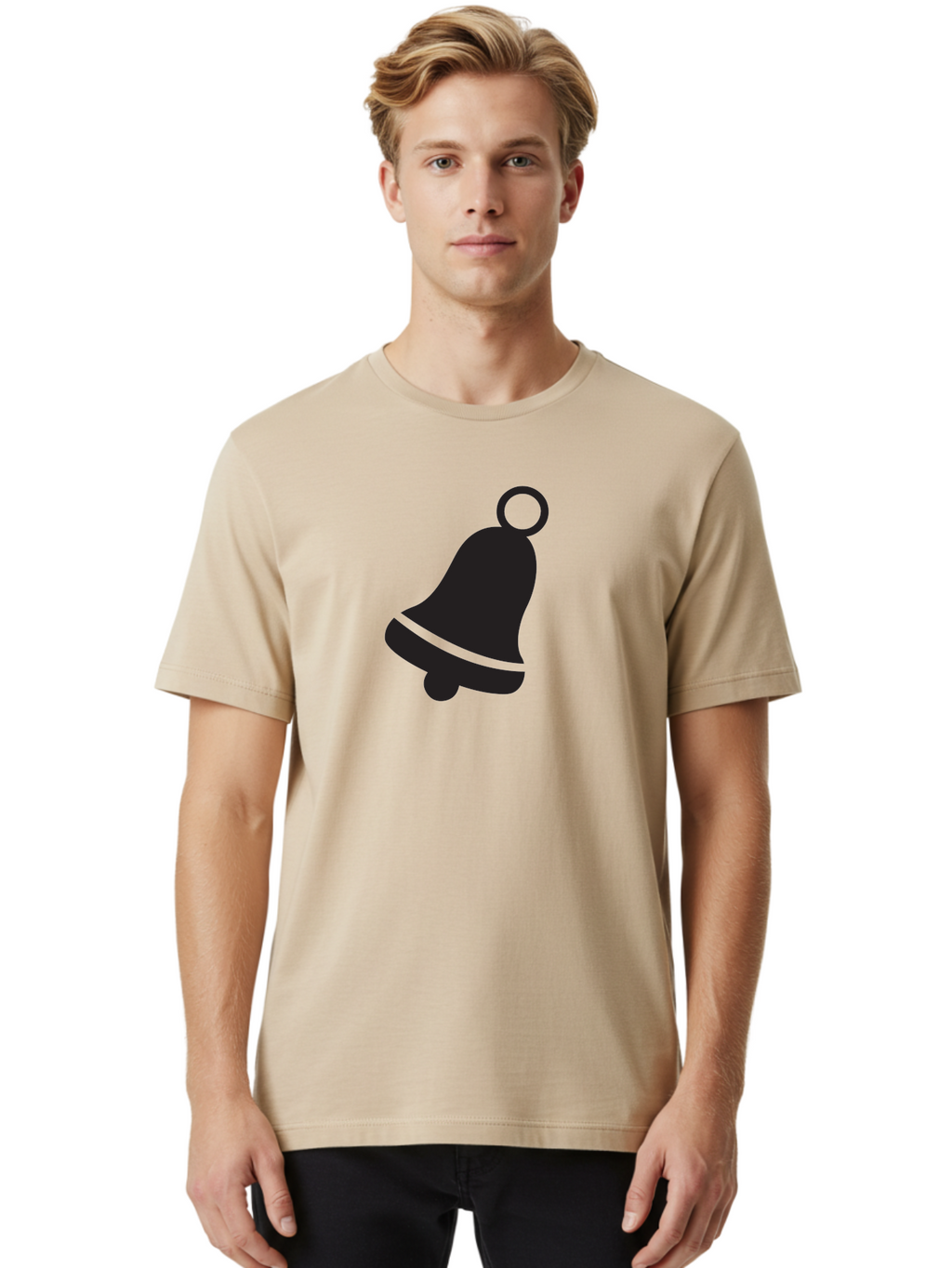 Bell-Icon Men'S Graphic Tee, 100% Cotton, Comfortable Casual Summer Wear, Machine Washable, Notification Symbol, Alert Icon, Reminder Sign, Notification Bell, Message Alert, Bell Notification, Social Media Notification, App Notification Aac509