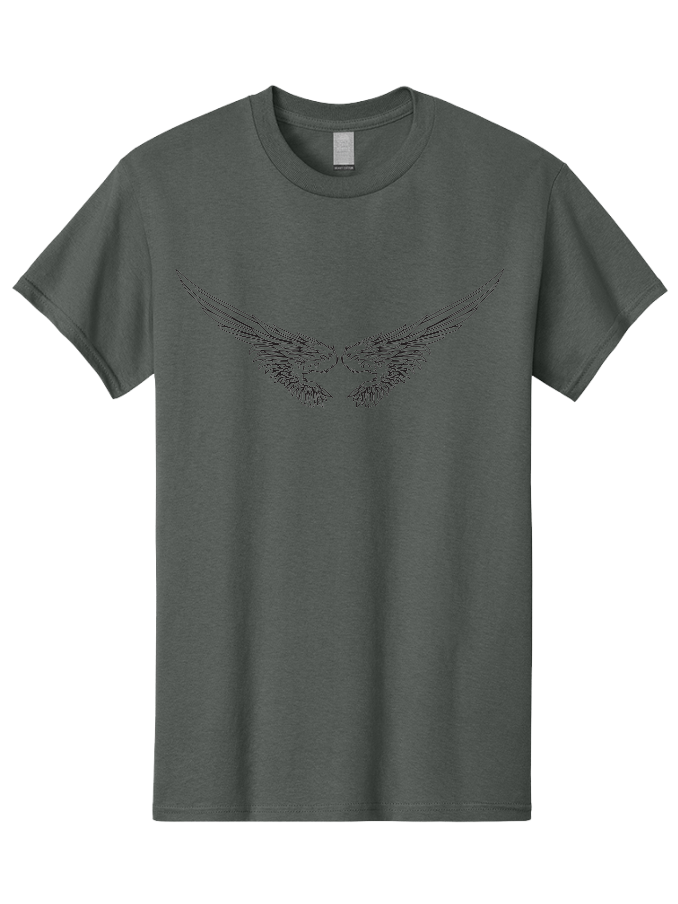 Bird-Wings Men'S Graphic Tee, 100% Cotton, Comfortable Casual Summer Wear, Machine Washable, Angel Wings, Wing Illustration, Bird Wings, Feathered Wings, Spiritual Symbol, Divine Protection, Symbolic Art, Mystical Design, Elegant Line Art, Aac514