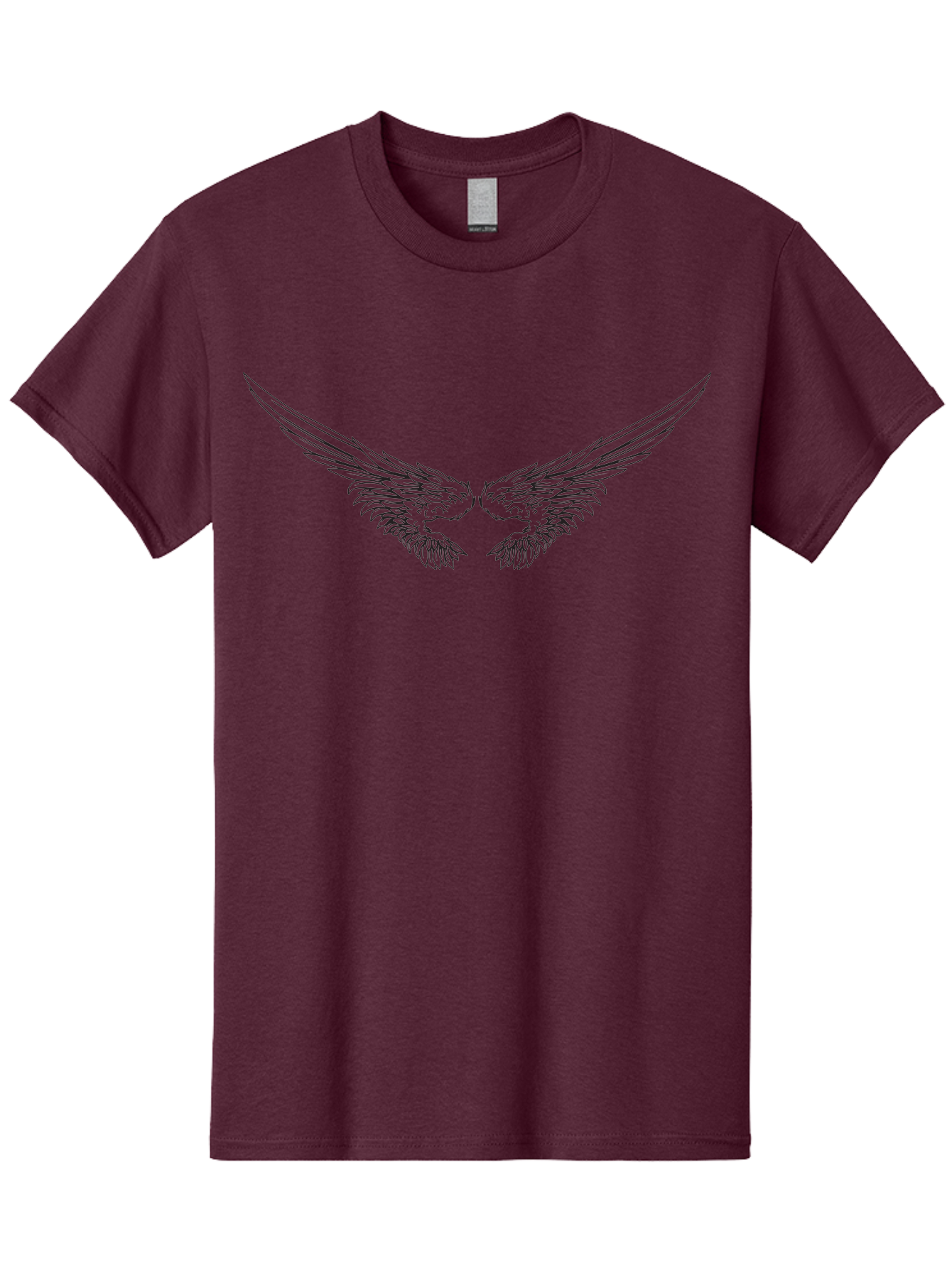 Bird-Wings Men'S Graphic Tee, 100% Cotton, Comfortable Casual Summer Wear, Machine Washable, Angel Wings, Wing Illustration, Bird Wings, Feathered Wings, Spiritual Symbol, Divine Protection, Symbolic Art, Mystical Design, Elegant Line Art, Aac514
