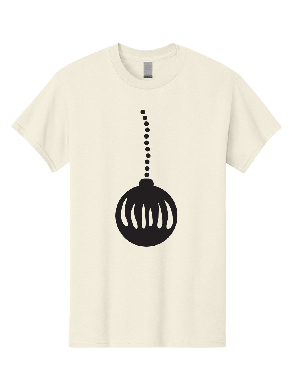 Black-Christmas-Ornament Men'S Graphic Tee, 100% Cotton, Comfortable Casual Summer Wear, Machine Washable, Chandelier, Luxury Lighting, Modern Decor, Stylish Fixture, Elegant Design, Sophisticated Ambiance, High-End Interior Aac518