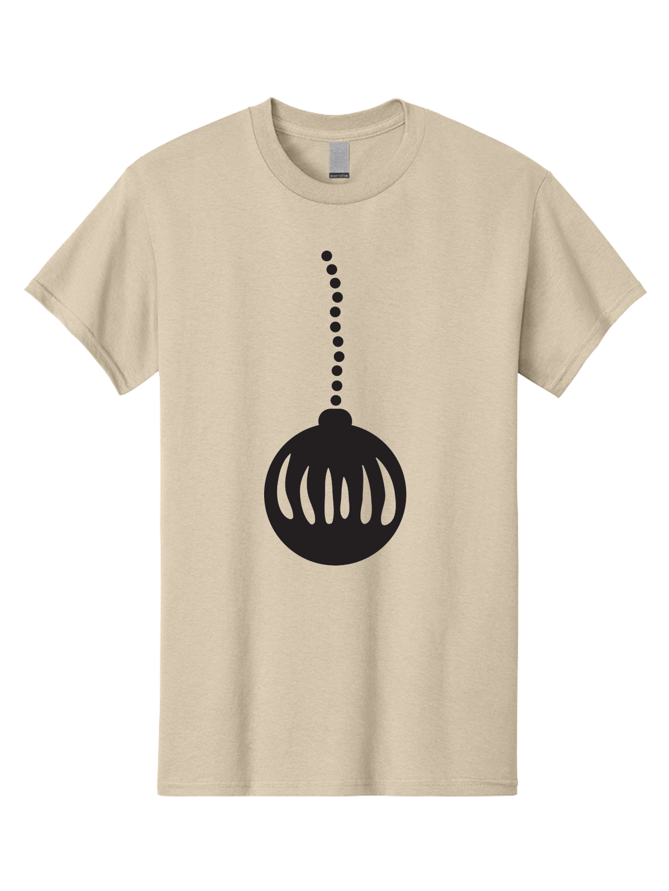 Black-Christmas-Ornament Men'S Graphic Tee, 100% Cotton, Comfortable Casual Summer Wear, Machine Washable, Chandelier, Luxury Lighting, Modern Decor, Stylish Fixture, Elegant Design, Sophisticated Ambiance, High-End Interior Aac518