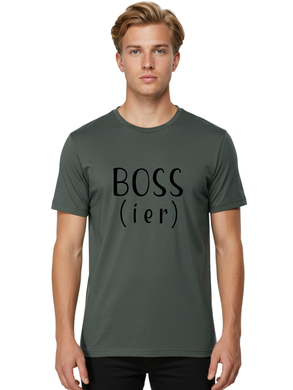 Boss-Ier Men'S Graphic Tee, 100% Cotton, Comfortable Casual Summer Wear, Machine Washable, Boss, Leadership, Authority, Management, Empowerment, Motivation, Confidence, Career Success, Professional Growth, Leadership Skills Aac539