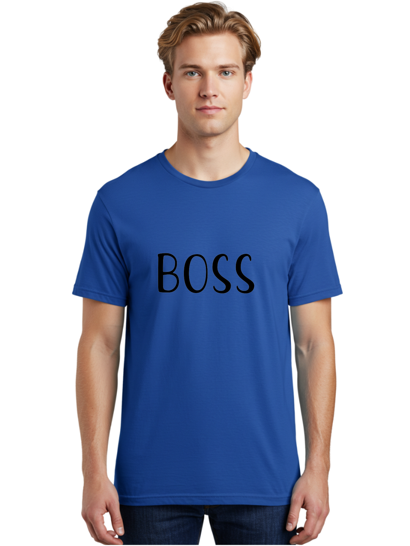 Boss Men'S Graphic Tee, 100% Cotton, Comfortable Casual Summer Wear, Machine Washable, Leadership, Authority, Power, Confidence, Boss Mode, Leadership Skills, Confident Attitude, Motivation Aac540