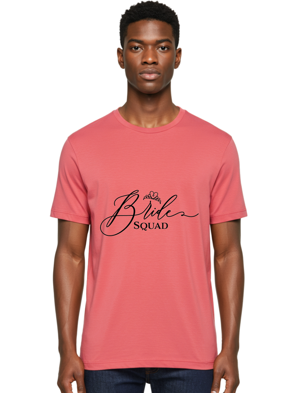 Bride-Squad Men'S Graphic Tee, 100% Cotton, Comfortable Casual Summer Wear, Machine Washable, Bride Squad, Wedding Party, Bridesmaids, Wedding Squad, Wedding Team, Bridal Party, Bridesquad Aac544