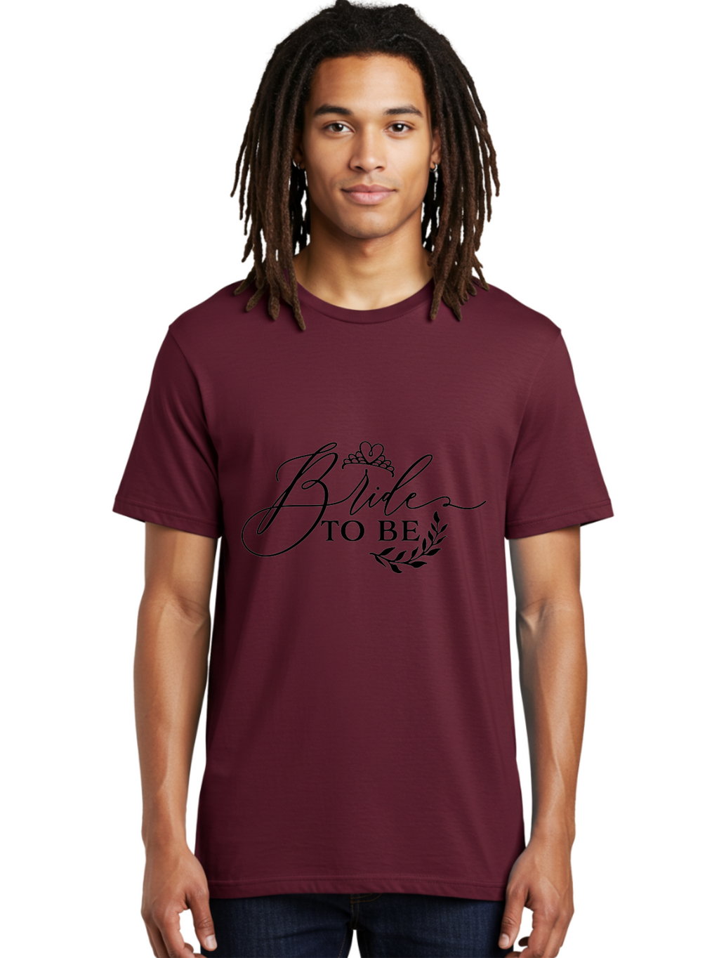 Bride-To-Be Men'S Graphic Tee, 100% Cotton, Comfortable Casual Summer Wear, Machine Washable, Bridal Party, Wedding Decorations, Bachelorette Party, Bridesmaid Gifts, Wedding Accessories, Tiara, Laurel Leaves, Bridal Shower Aac545