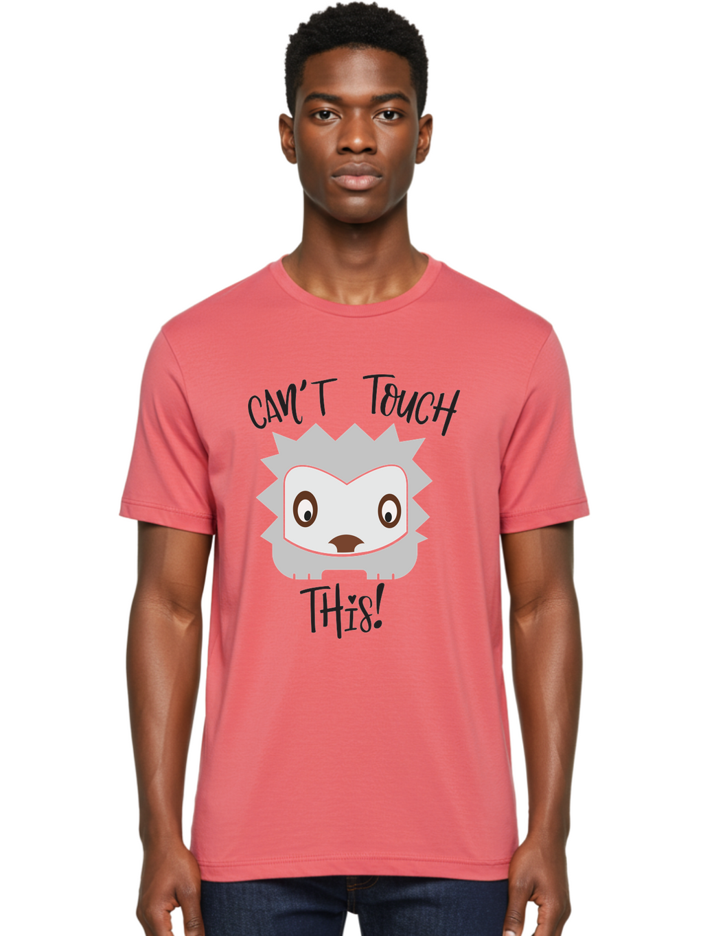 Can-T-Touch-This-Hedgehog Men'S Graphic Tee, 100% Cotton, Comfortable Casual Summer Wear, Machine Washable, Funny Hedgehog, Cartoon Character, Cute Animal, Humorous Illustration, Playful Design, Prickly Creature, Can'T Touch This Aac564