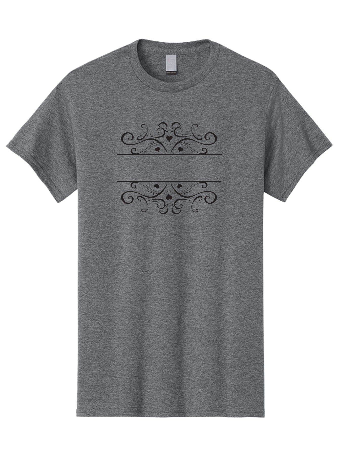 Card-Suit-Ornate-Frames Men'S Graphic Tee, 100% Cotton, Comfortable Casual Summer Wear, Machine Washable, Playing Card Suits, Hearts, Clubs, Diamonds, Spades, Ornate Designs, Decorative Frames, Floral Patterns, Vintage Style, Casino Theme Aac569