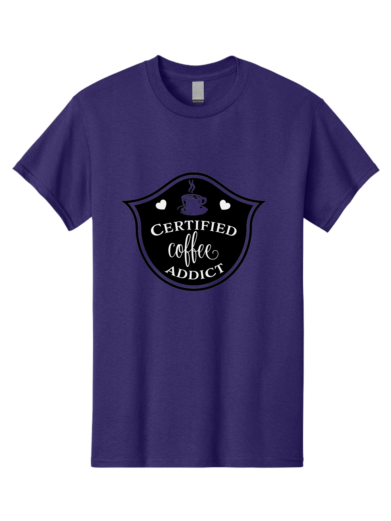 Certified-Coffee-Addict Men'S Graphic Tee, 100% Cotton, Comfortable Casual Summer Wear, Machine Washable, Coffee Lover, Coffee Addiction, Coffee Enthusiast, Coffee Culture, Caffeine Fix, Morning Coffee, Coffee Obsession Aac571