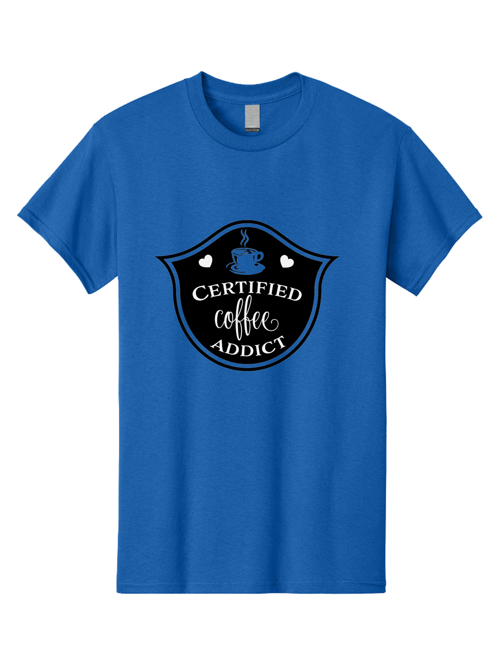 Certified-Coffee-Addict Men'S Graphic Tee, 100% Cotton, Comfortable Casual Summer Wear, Machine Washable, Coffee Lover, Coffee Addiction, Coffee Enthusiast, Coffee Culture, Caffeine Fix, Morning Coffee, Coffee Obsession Aac571