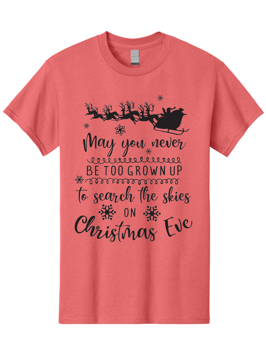 Christmas-Eve Men'S Graphic Tee, 100% Cotton, Comfortable Casual Summer Wear, Machine Washable, Christmas Eve Wish, Santa Claus, Sleigh Ride, Reindeer, Festive Quote, Holiday Magic, Winter Wonderland, Christmas Magic, Santa'S Sleigh Aac581