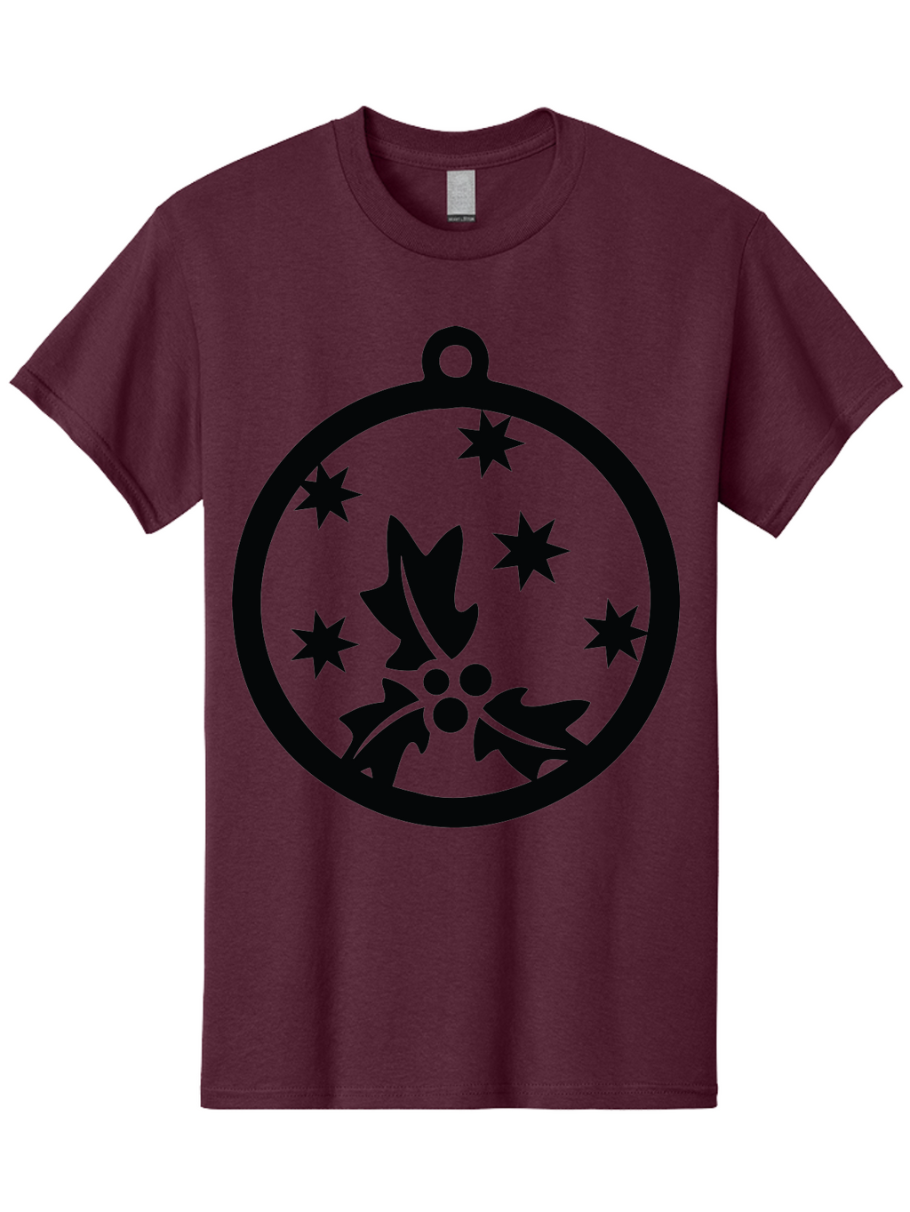 Christmas-Ornament Men'S Graphic Tee, 100% Cotton, Comfortable Casual Summer Wear, Machine Washable, Christmas Bauble, Holly Decoration, Festive Stars, Holiday Ornament, Seasonal Design, Winter Decor, Christmas Symbol Aac584