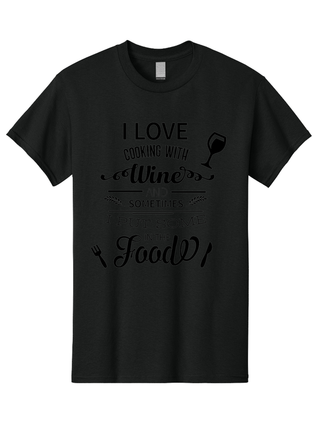 Cooking-With-Wine Men'S Graphic Tee, 100% Cotton, Comfortable Casual Summer Wear, Machine Washable, Cooking With Wine, Wine Quote, Funny Kitchen Humor, Wine Lover Gift, Culinary Arts, Kitchen Decor Inspiration, Chef'S Wit Aac608