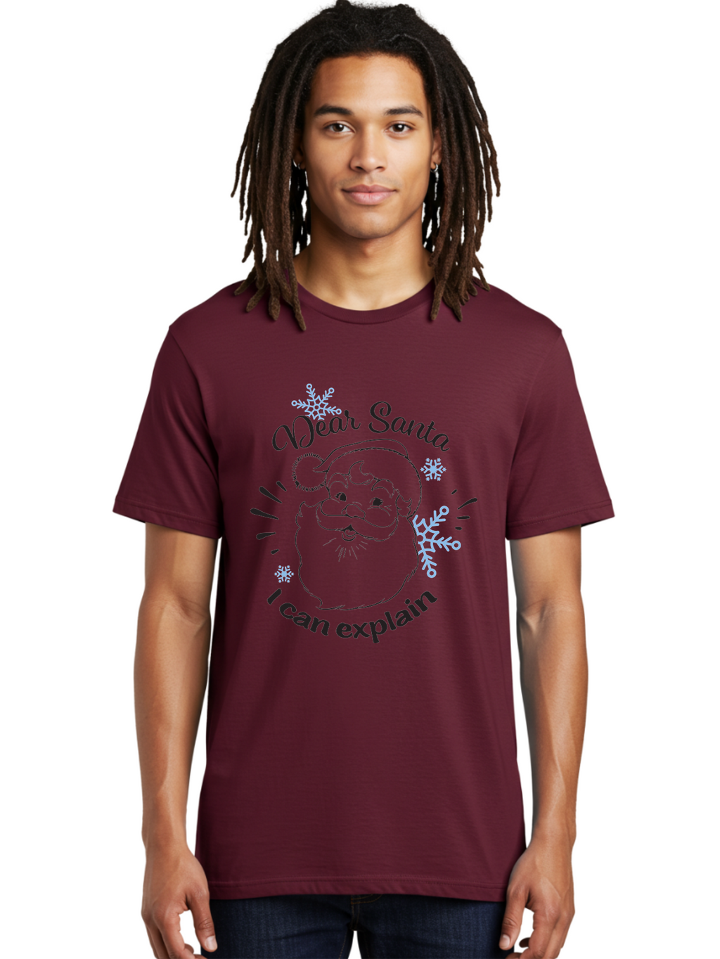 Dear-Santa-I-Can-Explain-1 Men'S Graphic Tee, 100% Cotton, Comfortable Casual Summer Wear, Machine Washable, Santa Claus Illustration, Christmas Humor, Festive Design, Holiday Joke, Naughty List, Xmas Gift, Funny Quote, Jolly Old Elf Aac629
