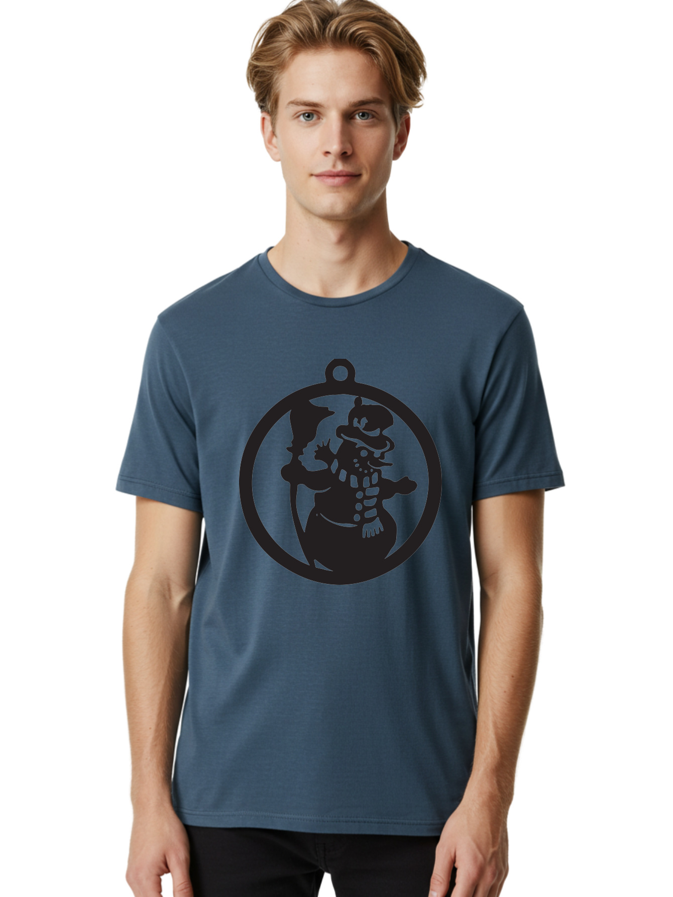 Duck-Hunt-Dog Men'S Graphic Tee, 100% Cotton, Comfortable Casual Summer Wear, Machine Washable, Magician Duck Character, Cartoon Silhouette, Mystical Illustration, Fantasy Art, Whimsical Design, Ornate Details, Medieval Inspired, Aac662