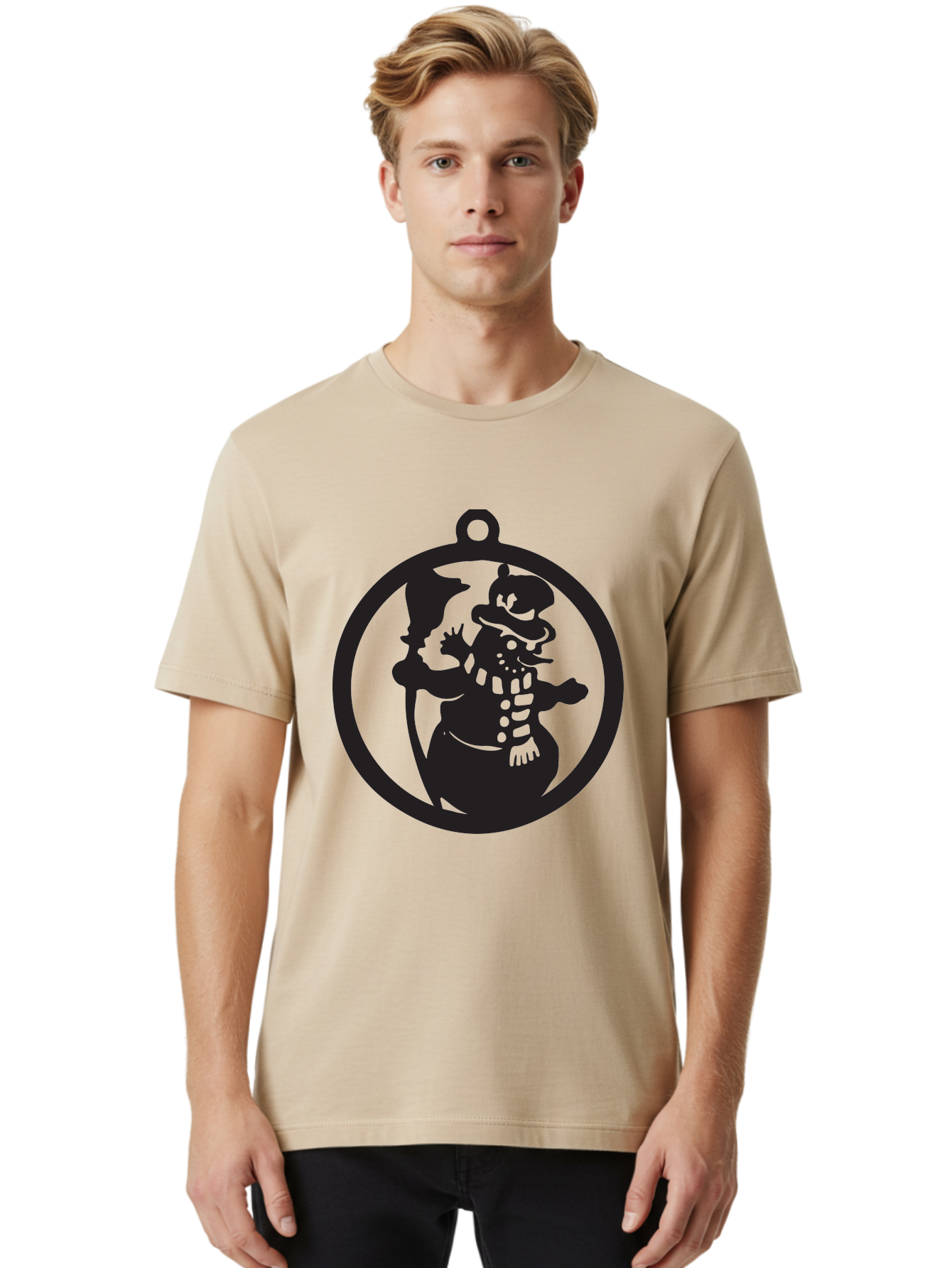 Duck-Hunt-Dog Men'S Graphic Tee, 100% Cotton, Comfortable Casual Summer Wear, Machine Washable, Magician Duck Character, Cartoon Silhouette, Mystical Illustration, Fantasy Art, Whimsical Design, Ornate Details, Medieval Inspired, Aac662