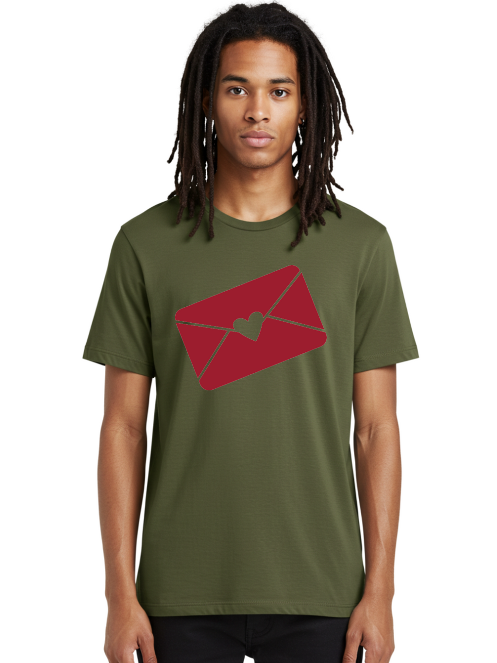 Envelope-With-Heart-1 Men'S Graphic Tee, 100% Cotton, Comfortable Casual Summer Wear, Machine Washable, Love Letter, Romantic Gesture, Heartfelt Message, Envelope Icon, Sealed With Love, Heartfelt Symbol, Affectionate Gesture, Loving Note Aac688