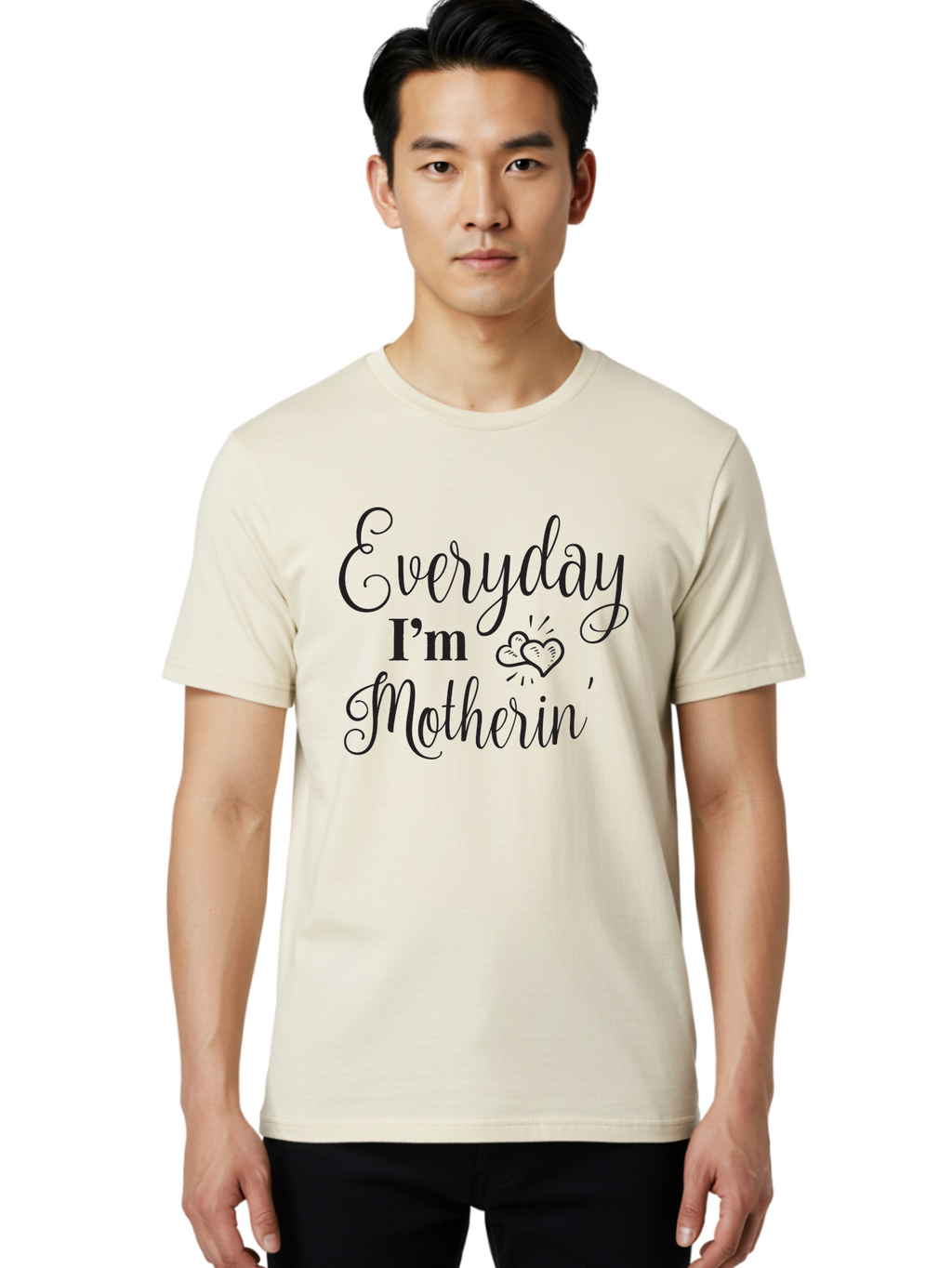 Everyday-I-M-Motherin Men'S Graphic Tee, 100% Cotton, Comfortable Casual Summer Wear, Machine Washable, Funny Mother In Law Quote, Quirky Humor, Humorous Saying, Mother In Law Gift, Funny Gift Ideas, Sarcastic Quote, Humorous Phrases, Aac693