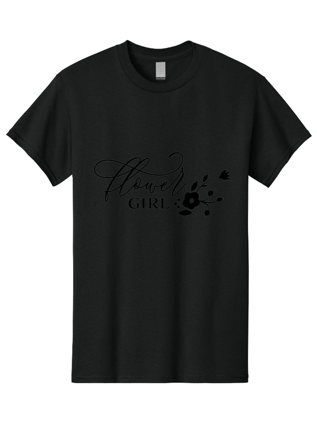 Flower-Girl Men'S Graphic Tee, 100% Cotton, Comfortable Casual Summer Wear, Machine Washable, Flower Girl, Beautiful Floral Designs, Elegance, Cursive Script, Blooming Flowers, Feminine Charm, Delicate Illustrations, Floral Arrangements Aac736