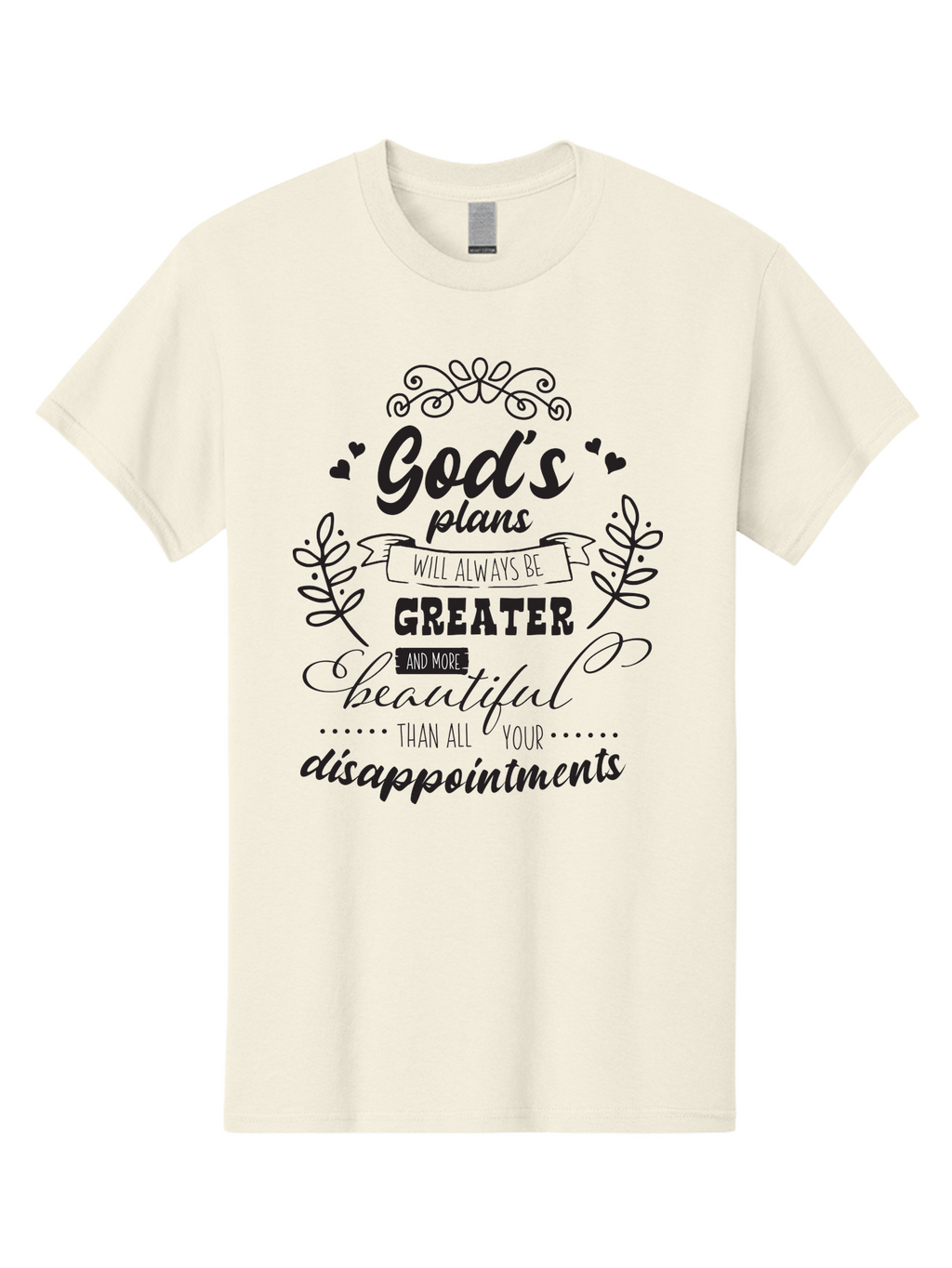 God-S-Plans Men'S Graphic Tee, 100% Cotton, Comfortable Casual Summer Wear, Machine Washable, Inspirational Quotes, Motivational Quotes, Faith-Based Quotes, God'S Plan, Scripture Quotes, Hope And Encouragement, Positive Affirmation Aac767