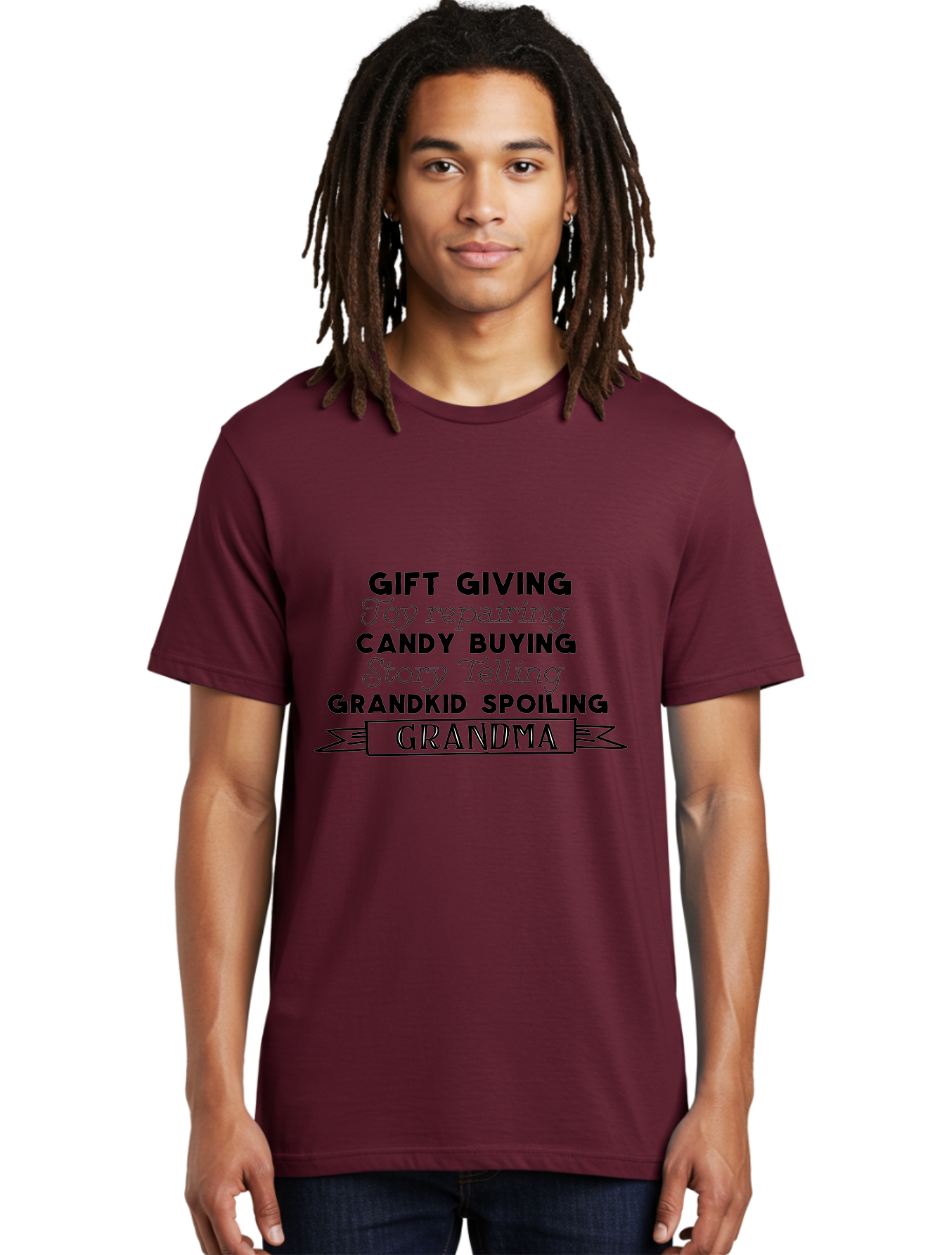 Grandma Men'S Graphic Tee, 100% Cotton, Comfortable Casual Summer Wear, Machine Washable, Grandma, Gift Giving, Toy Repairing, Candy Buying, Story Telling, Grandkid Spoiling, Family Love, Grandmotherly Activities, Grandmother'S Day Aac775