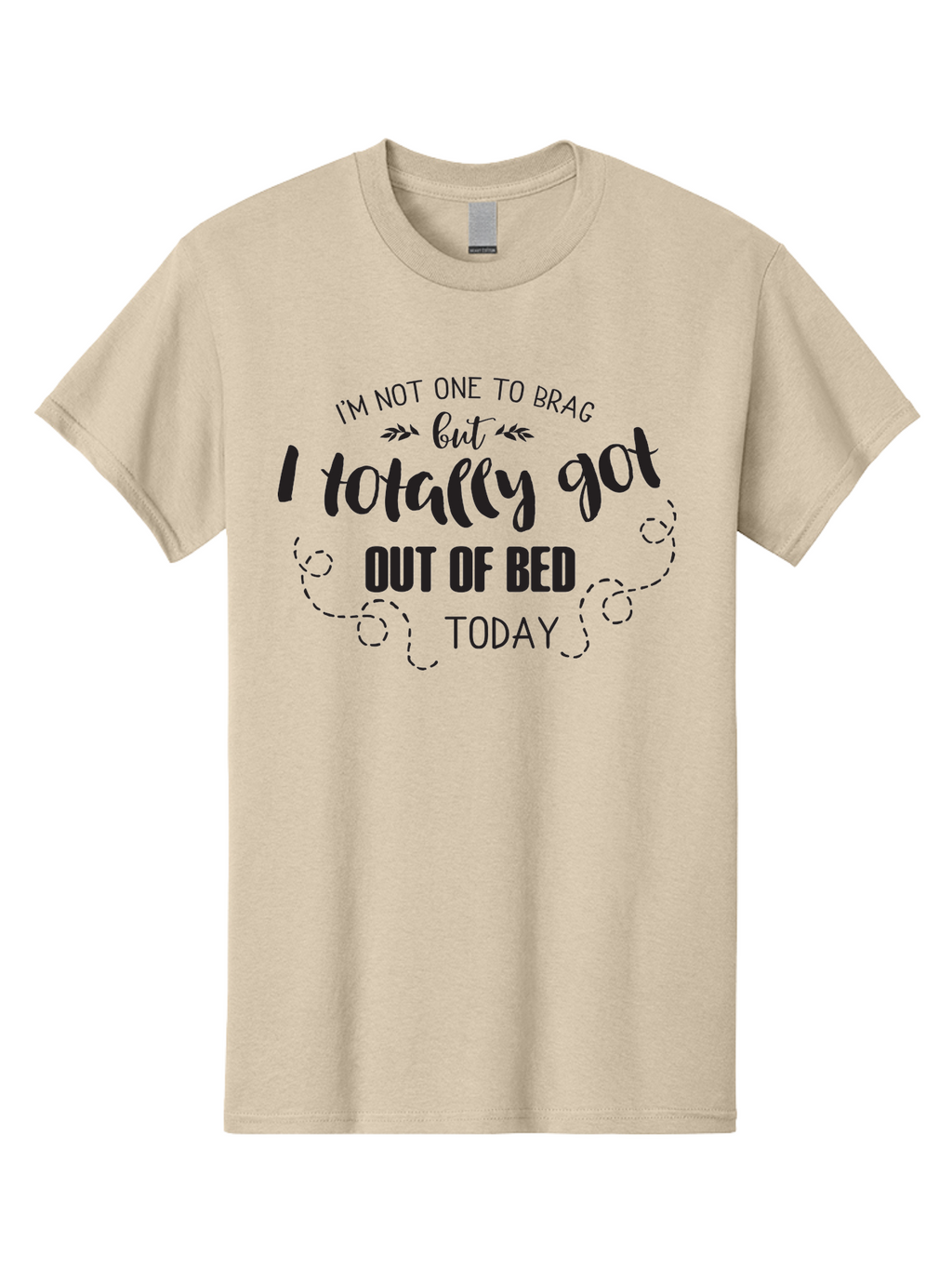 I-M-Not-One-To-Brag Men'S Graphic Tee, 100% Cotton, Comfortable Casual Summer Wear, Machine Washable, Funny Quotes, Motivational Sayings, Humorous Phrases, Morning Motivation, Getting Out Of Bed, Lazy Days, Witty Remarks Aac865