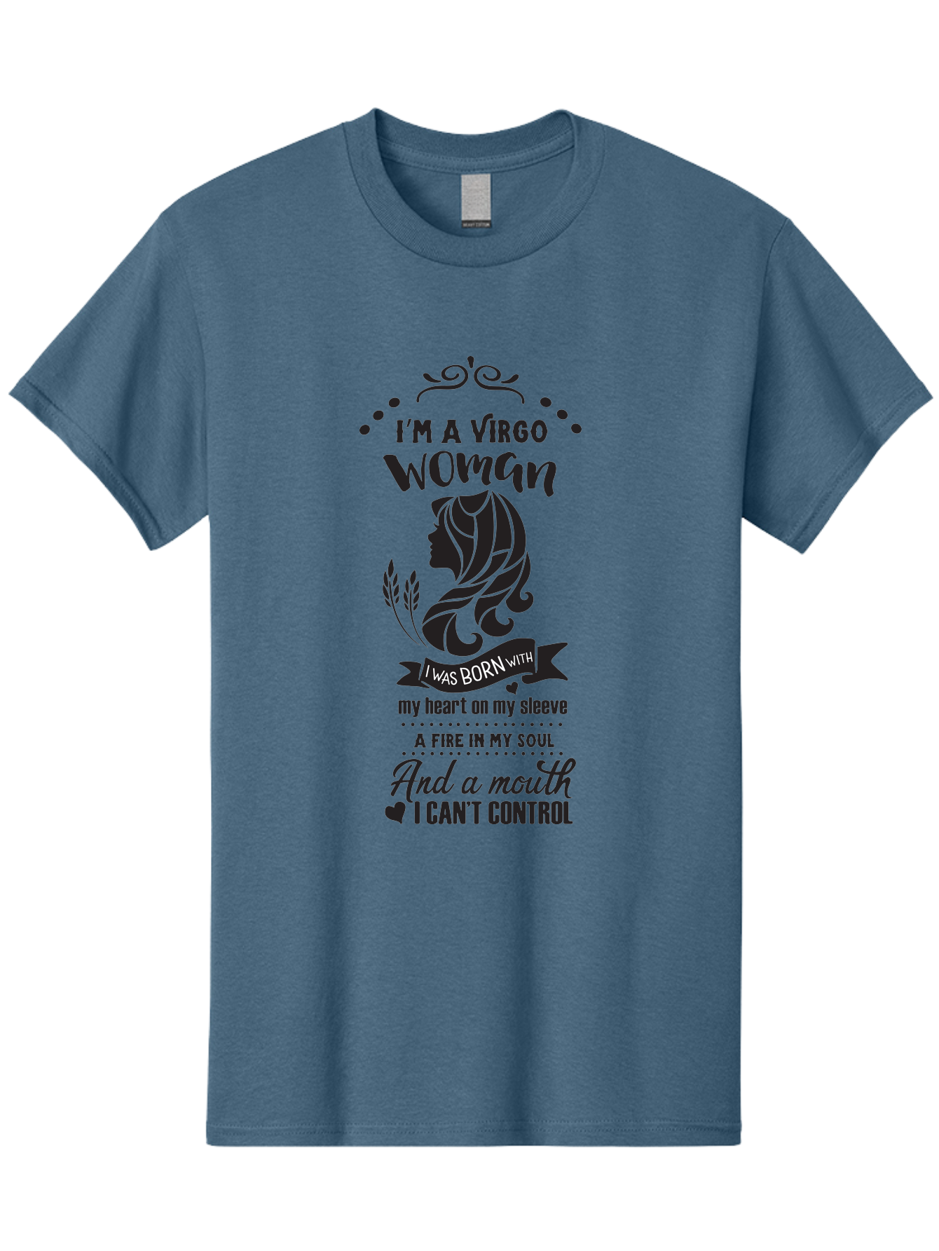 I-M-Virgo-Woman Men'S Graphic Tee, 100% Cotton, Comfortable Casual Summer Wear, Machine Washable, Virgo Woman, Astrological Sign, Zodiac Personality, Strong Female, Heart On Sleeve, Fire In Soul, Outspoken, Virgo Traits, Confident Woman, Aac869