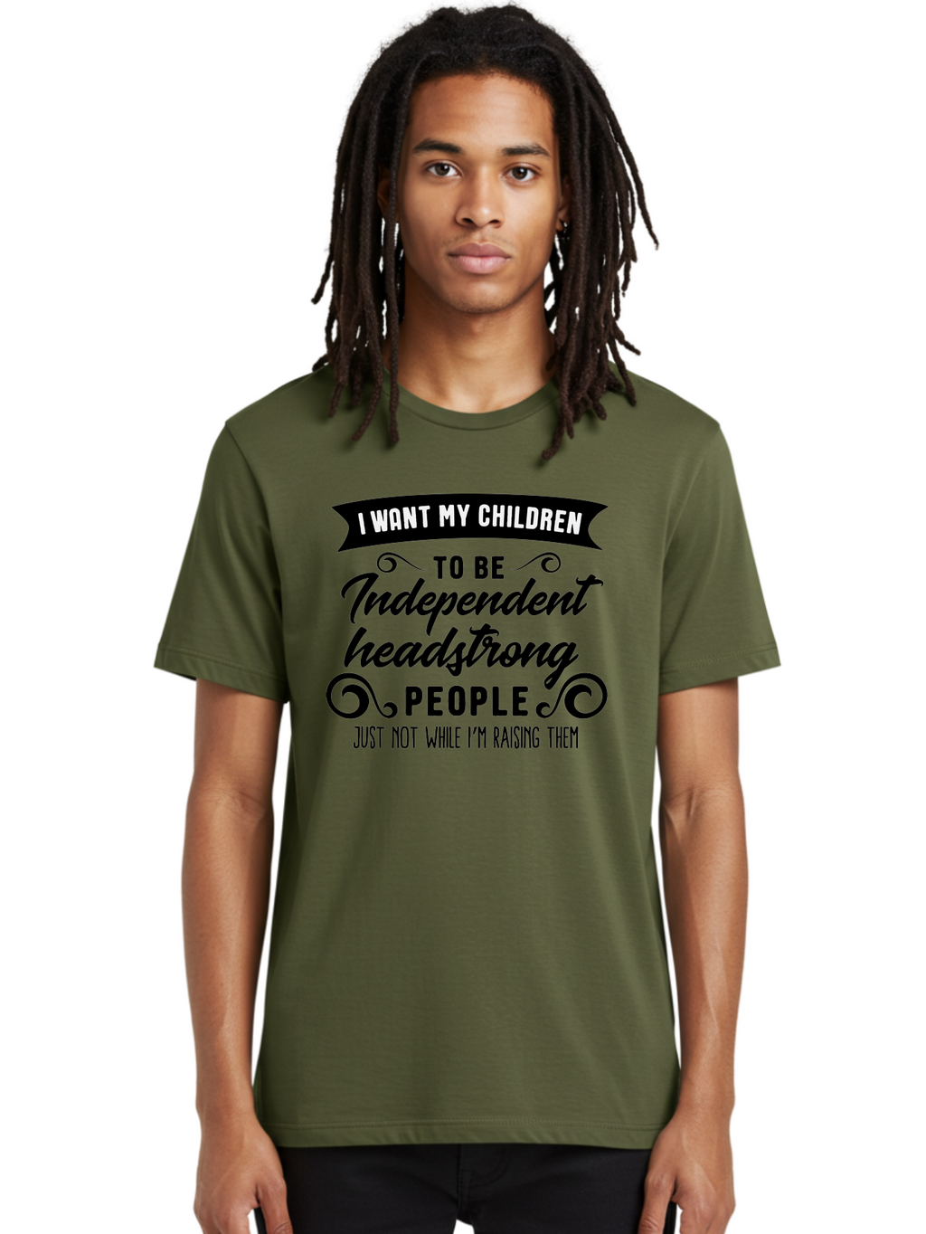 I-Want-My-Children Men'S Graphic Tee, 100% Cotton, Comfortable Casual Summer Wear, Machine Washable, Funny Parenting Quote, Humorous Saying, Parenting Humor, Raising Children, Independent Children, Headstrong Personality, Quirky Design Aac882