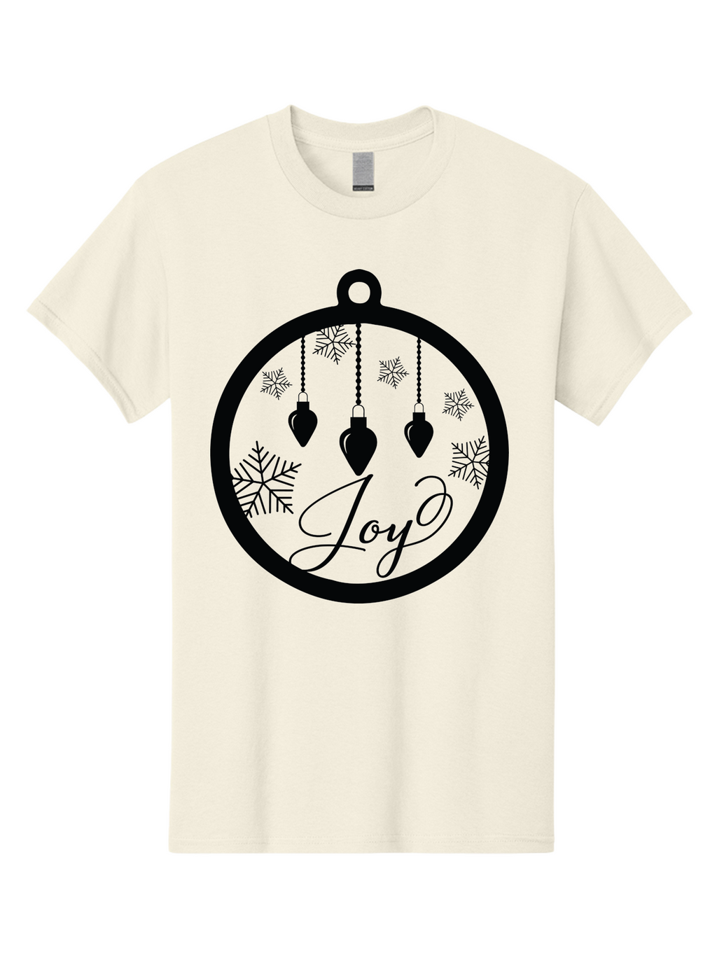 Joy-Ornament Men'S Graphic Tee, 100% Cotton, Comfortable Casual Summer Wear, Machine Washable, Christmas Ornaments, Hanging Decorations, Snowflakes, Festive Atmosphere, Joyful Feelings, Holiday Cheer, Winter Wonderland, Christmas Joy Aac910