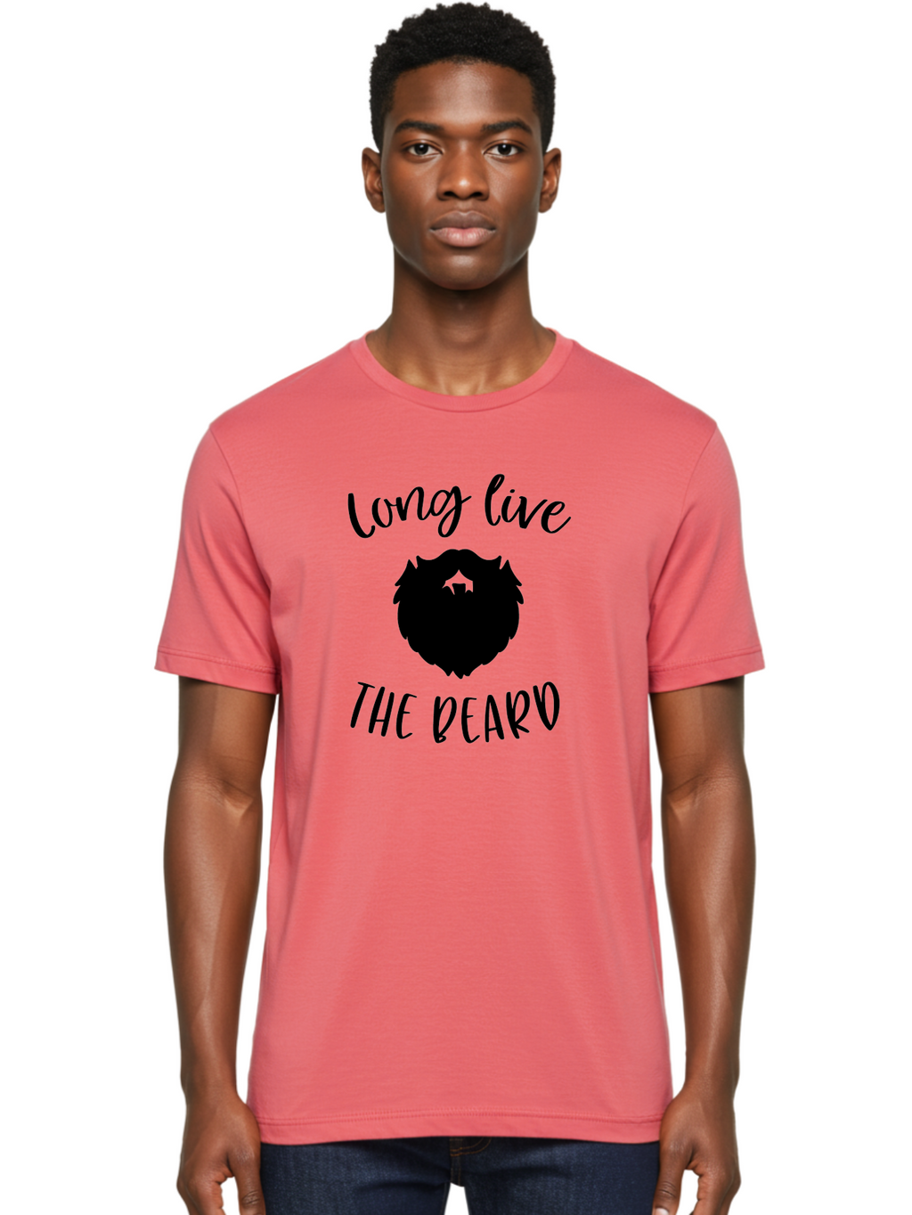 Long-Live-The-Beard Men'S Graphic Tee, 100% Cotton, Comfortable Casual Summer Wear, Machine Washable, Beard Logo, Hipster Culture, Stylish Design, Beard Appreciation, Long Live The Beard, Trendy Graphics, Modern Hipster, Fashionable Beards Aac965