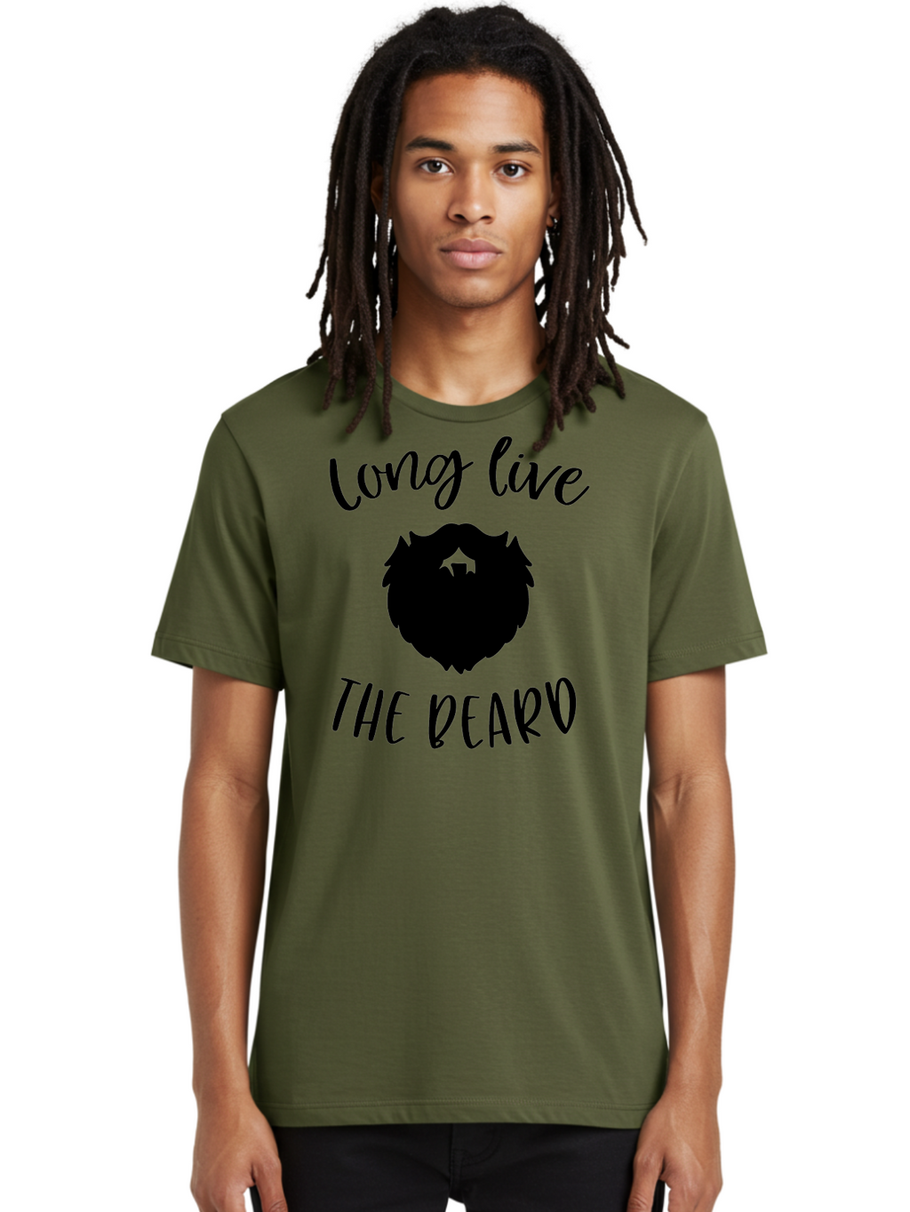 Long-Live-The-Beard Men'S Graphic Tee, 100% Cotton, Comfortable Casual Summer Wear, Machine Washable, Beard Logo, Hipster Culture, Stylish Design, Beard Appreciation, Long Live The Beard, Trendy Graphics, Modern Hipster, Fashionable Beards Aac965