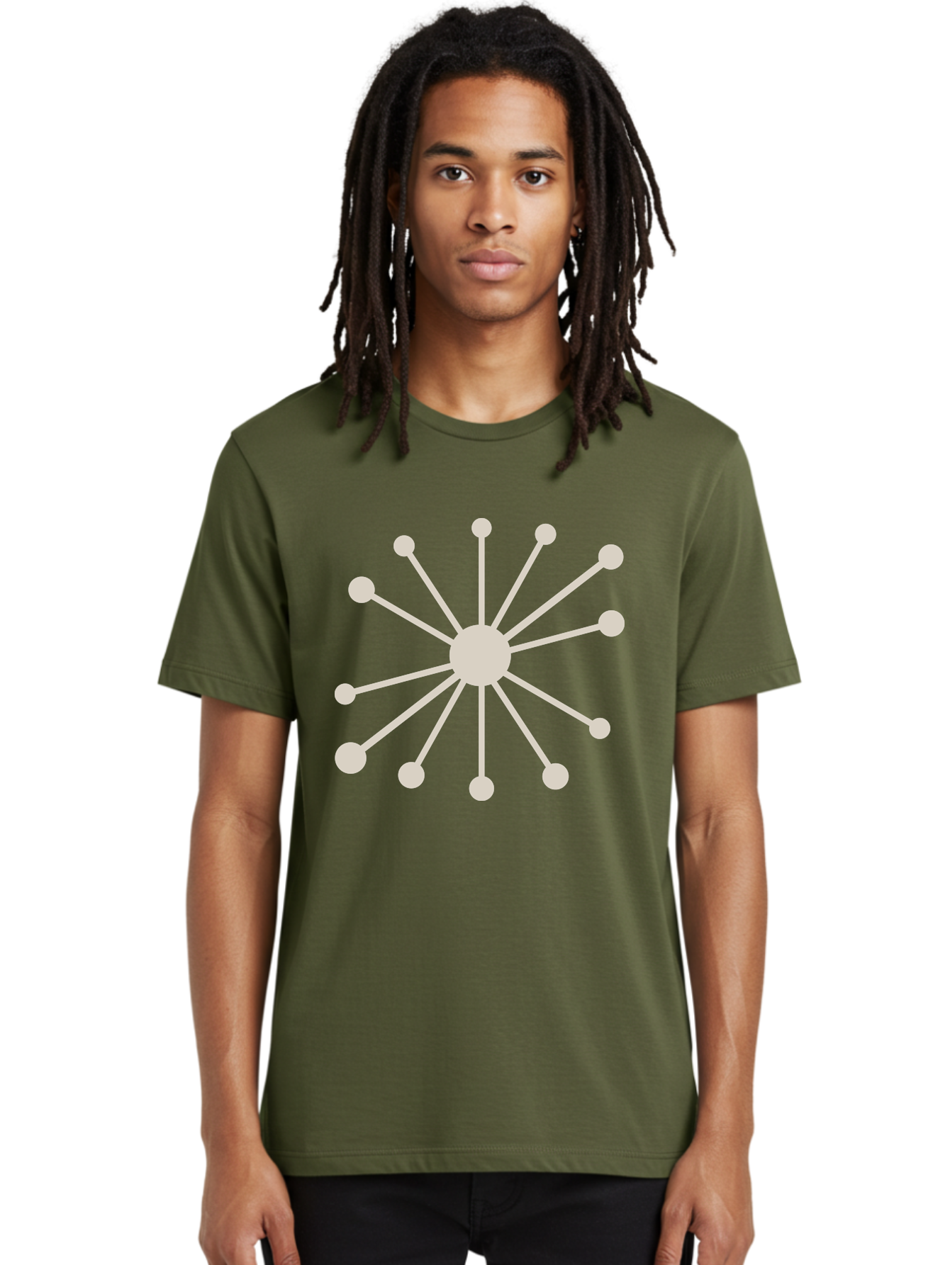 Molecular-Structure Men'S Graphic Tee, 100% Cotton, Comfortable Casual Summer Wear, Machine Washable, Network Diagram, Interconnected Nodes, Web Design, Digital Connections, Futuristic Tech, Abstract Art, Modern Graphic, Minimalist Style Aad010
