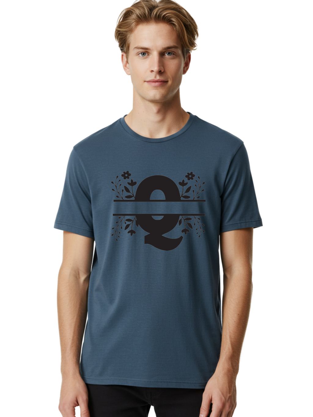 Omega-Symbol Men'S Graphic Tee, 100% Cotton, Comfortable Casual Summer Wear, Machine Washable, Omega Symbol, Greek Alphabet, Floral Elements, Greek Letter, Botanical Design, Logo Inspiration, Typography, Elegant Design, Symbolic Representation Aad070
