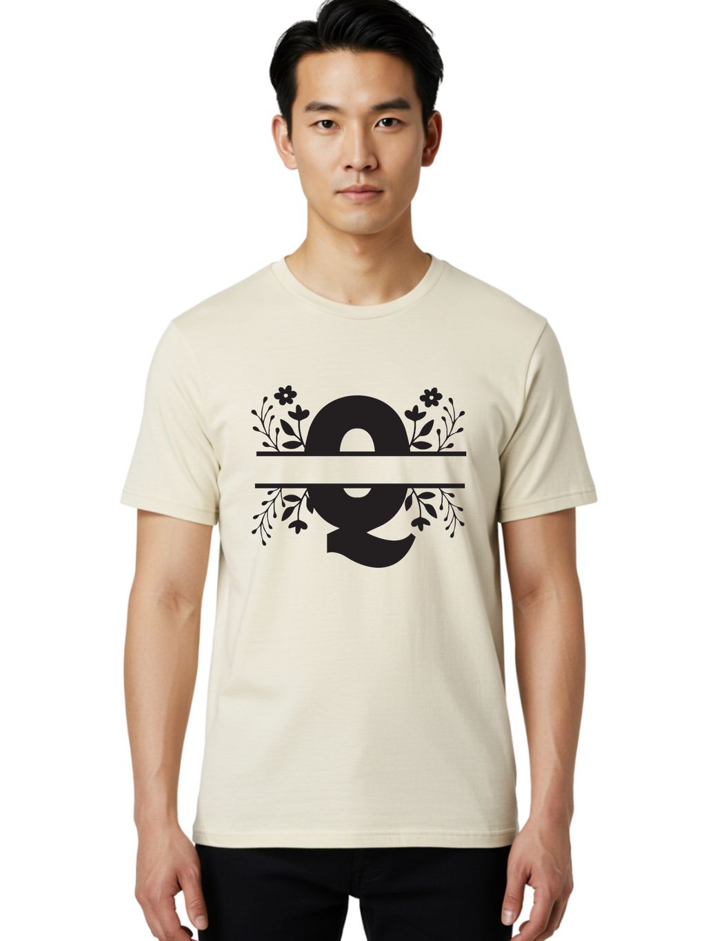 Omega-Symbol Men'S Graphic Tee, 100% Cotton, Comfortable Casual Summer Wear, Machine Washable, Omega Symbol, Greek Alphabet, Floral Elements, Greek Letter, Botanical Design, Logo Inspiration, Typography, Elegant Design, Symbolic Representation Aad070