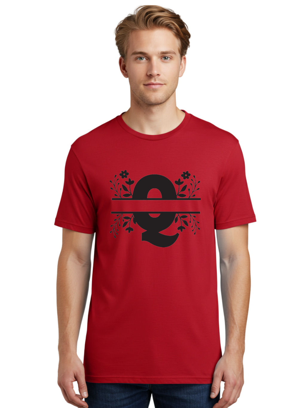 Omega-Symbol Men'S Graphic Tee, 100% Cotton, Comfortable Casual Summer Wear, Machine Washable, Omega Symbol, Greek Alphabet, Floral Elements, Greek Letter, Botanical Design, Logo Inspiration, Typography, Elegant Design, Symbolic Representation Aad070