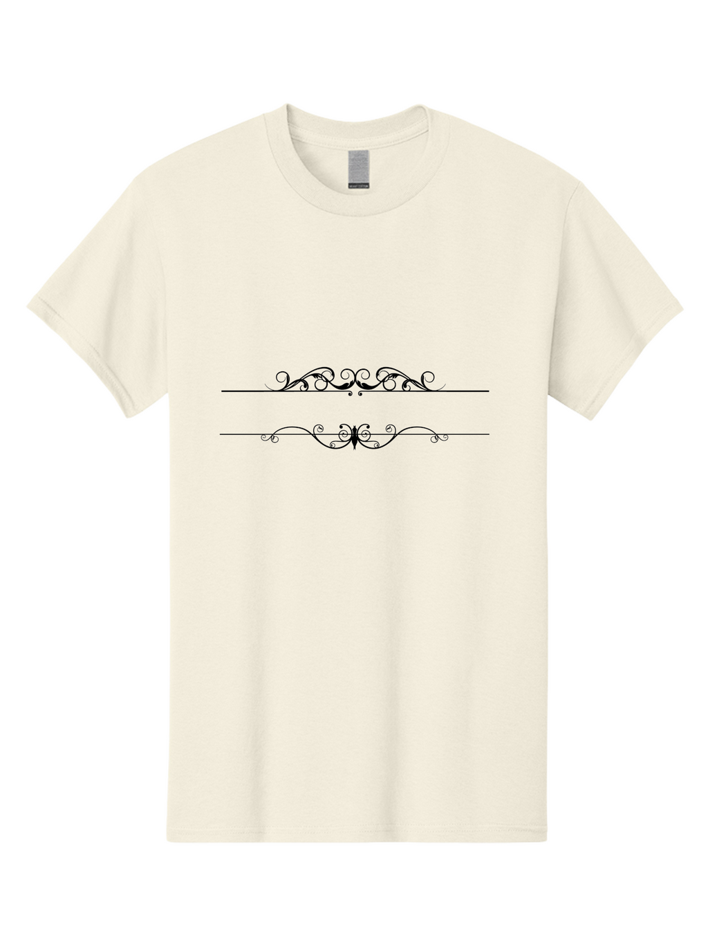 Ornamental-Dividers Men'S Graphic Tee, 100% Cotton, Comfortable Casual Summer Wear, Machine Washable, Floral Divider, Ornate Design, Decorative Element, Elegant Border, Classic Style, Vintage Flair, Calligraphic Swirls, Symmetrical Pattern Aad076