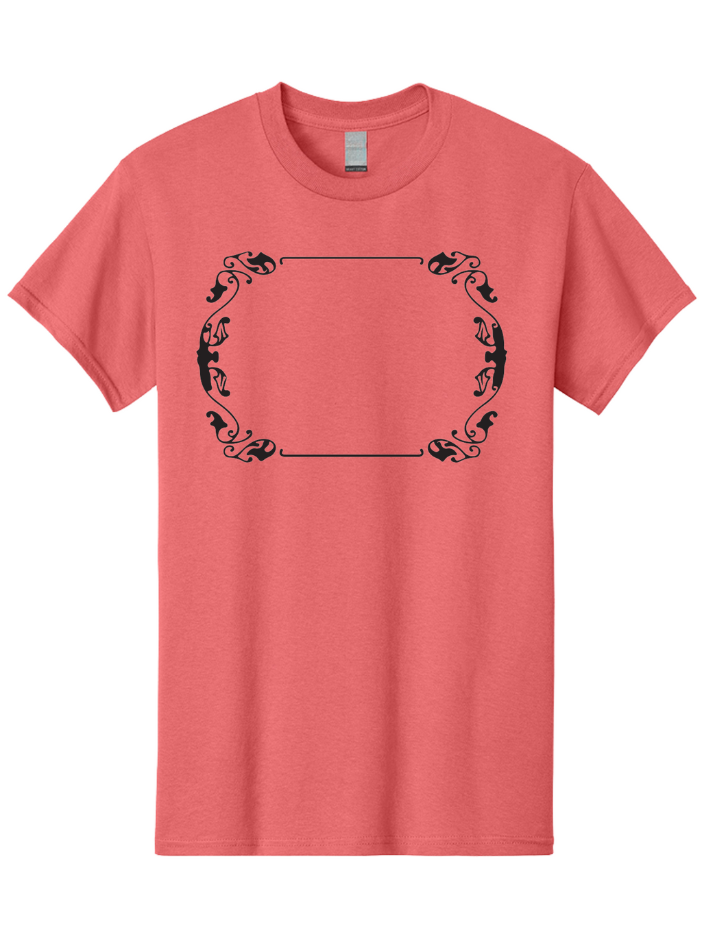 Ornate-Frame-1 Men'S Graphic Tee, 100% Cotton, Comfortable Casual Summer Wear, Machine Washable, Ornate Frame, Decorative Border, Vintage Design, Elegant Frame, Classic Ornamentation, Luxurious Decor, Intricate Details, Symmetrical Pattern, Aad077