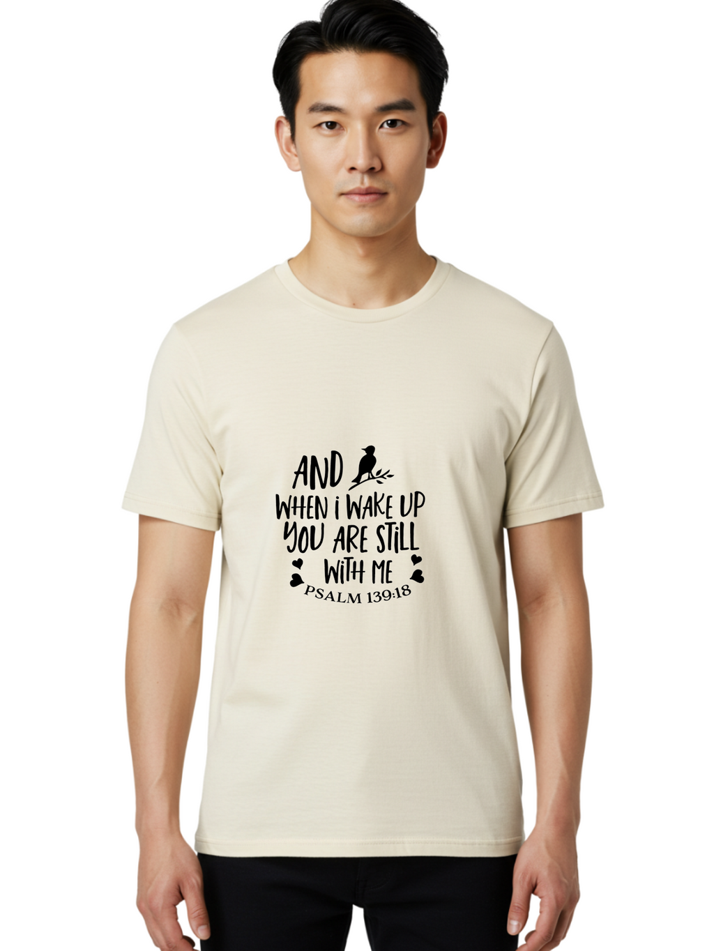 Psalm-139-18 Men'S Graphic Tee, 100% Cotton, Comfortable Casual Summer Wear, Machine Washable, Psalm 139:18, Inspirational Quote, Bible Verse, Faith-Based Design, Motivational Message, Spiritual Quote, God Is Good, Love Is Kind Aad105