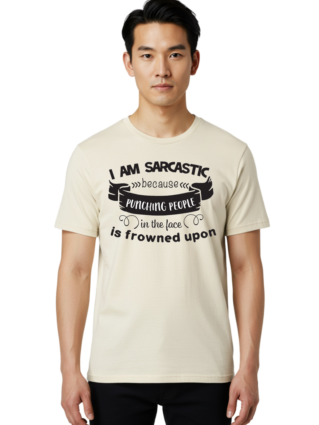 Sarcastic-Quote Men'S Graphic Tee, 100% Cotton, Comfortable Casual Summer Wear, Machine Washable, Sarcastic Quote, Funny Saying, Humorous Phrase, Snarky Humor, Witty Remark, Sass, Irony, Playful Banter, Cheeky Attitude Aad142