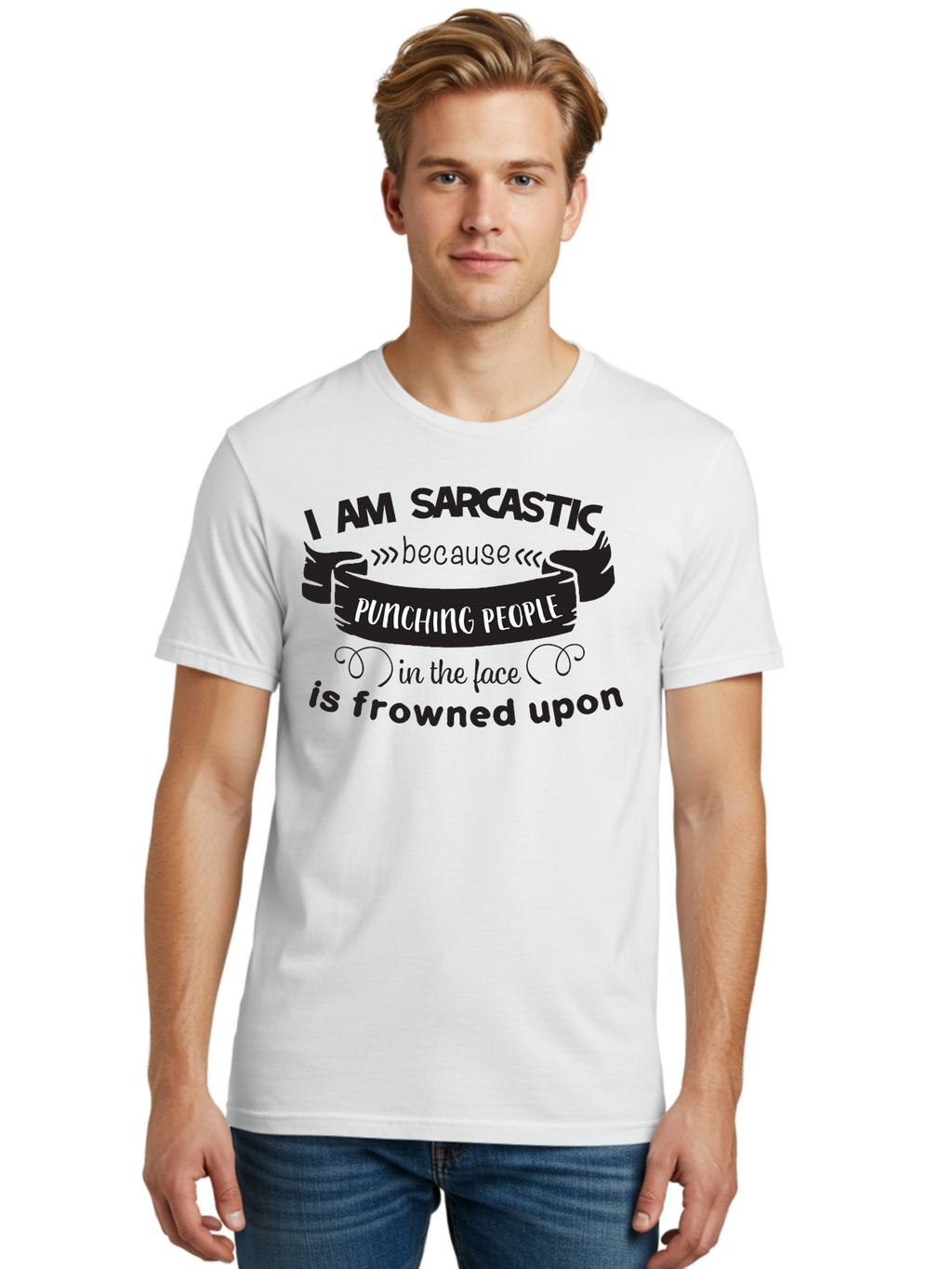Sarcastic-Quote Men'S Graphic Tee, 100% Cotton, Comfortable Casual Summer Wear, Machine Washable, Sarcastic Quote, Funny Saying, Humorous Phrase, Snarky Humor, Witty Remark, Sass, Irony, Playful Banter, Cheeky Attitude Aad142