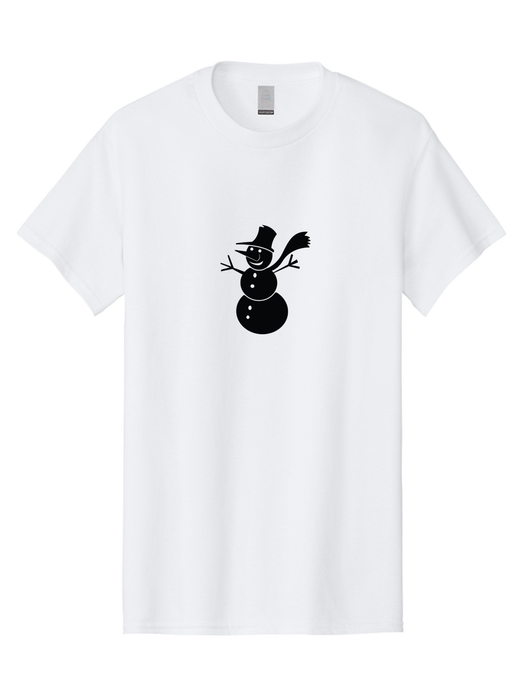Snowman-1 Men'S Graphic Tee, 100% Cotton, Comfortable Casual Summer Wear, Machine Washable, Smiling Snowman, Waving Snowman, Winter Character, Festive Figure, Cartoon Snowman, Happy Snowman, Winter Fun, Snowman Illustration, Joyful Snowman, Aad179