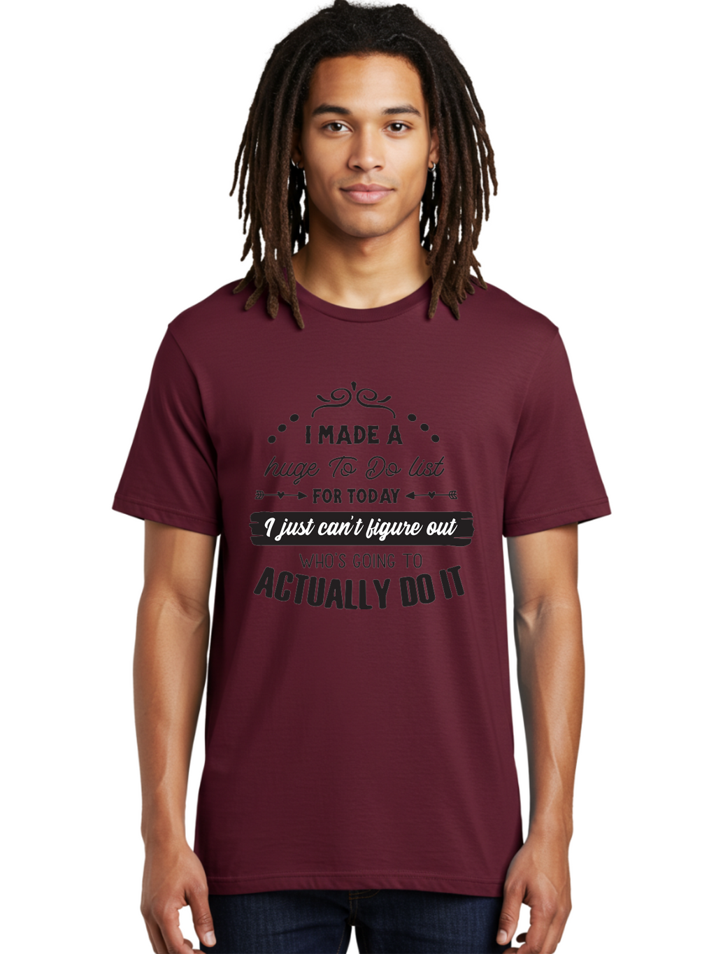 To-Do-List Men'S Graphic Tee, 100% Cotton, Comfortable Casual Summer Wear, Machine Washable, Funny Quote, Humorous Saying, Office Humor, Workplace Jokes, Motivational Quote, Productivity Humor, To-Do List, Task Management, Funny Office Decor Aad262