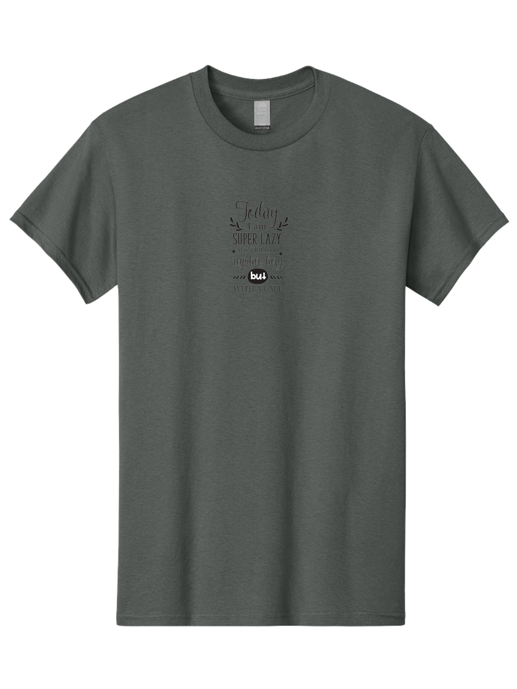Today-I-Am-Super-Lazy Men'S Graphic Tee, 100% Cotton, Comfortable Casual Summer Wear, Machine Washable, Funny Quote, Lazy Day, Humorous Saying, Witty Phrase, Sarcastic Humor, Cape, Lazy With A Twist, Playful Text, Amusing Graphic Aad263