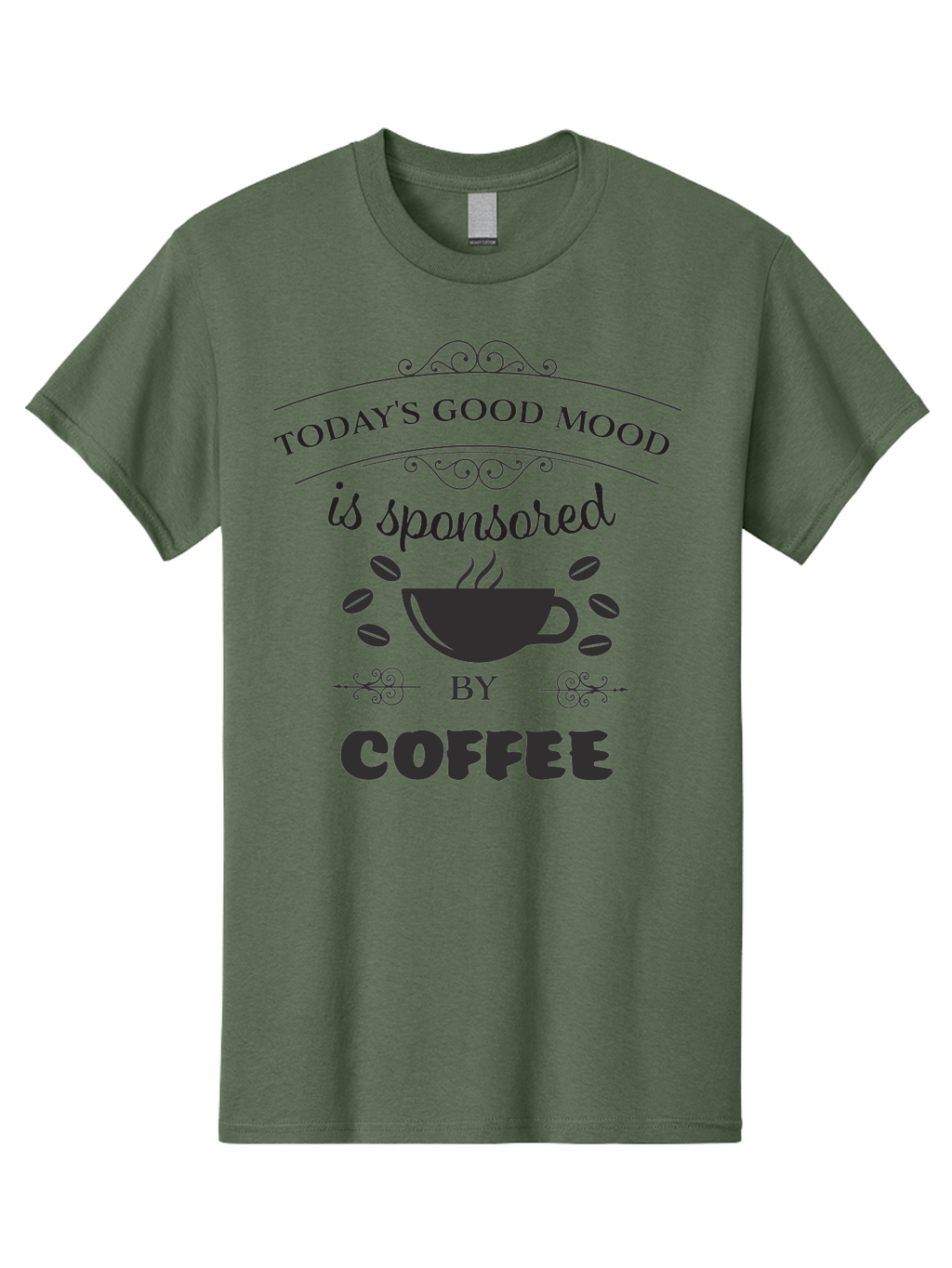 Today-S-Good-Mood Men'S Graphic Tee, 100% Cotton, Comfortable Casual Summer Wear, Machine Washable, Coffee Love, Coffee Mood, Good Vibes, Morning Motivation, Daily Dose Of Caffeine, Coffee Culture Aad264