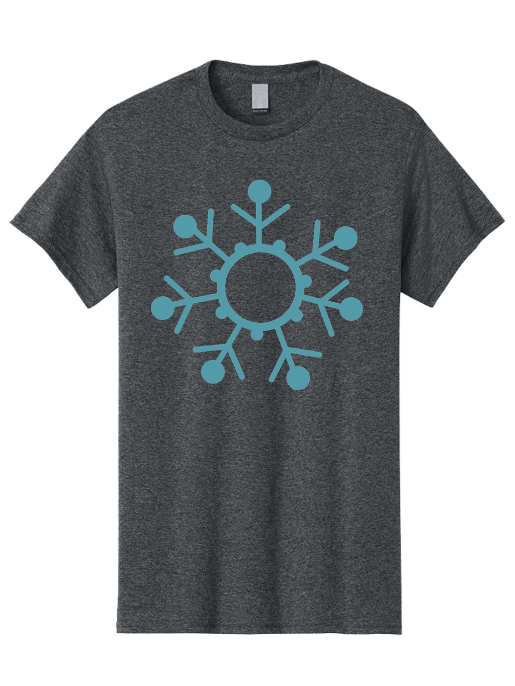 Virus Men'S Graphic Tee, 100% Cotton, Comfortable Casual Summer Wear, Machine Washable, Blue Snowflake, Winter Symbol, Frosty Design, Icy Pattern, Cold Weather Icon, Seasonal Graphic, Stylized Snowflake, Abstract Frost, Frozen Motif Aad280